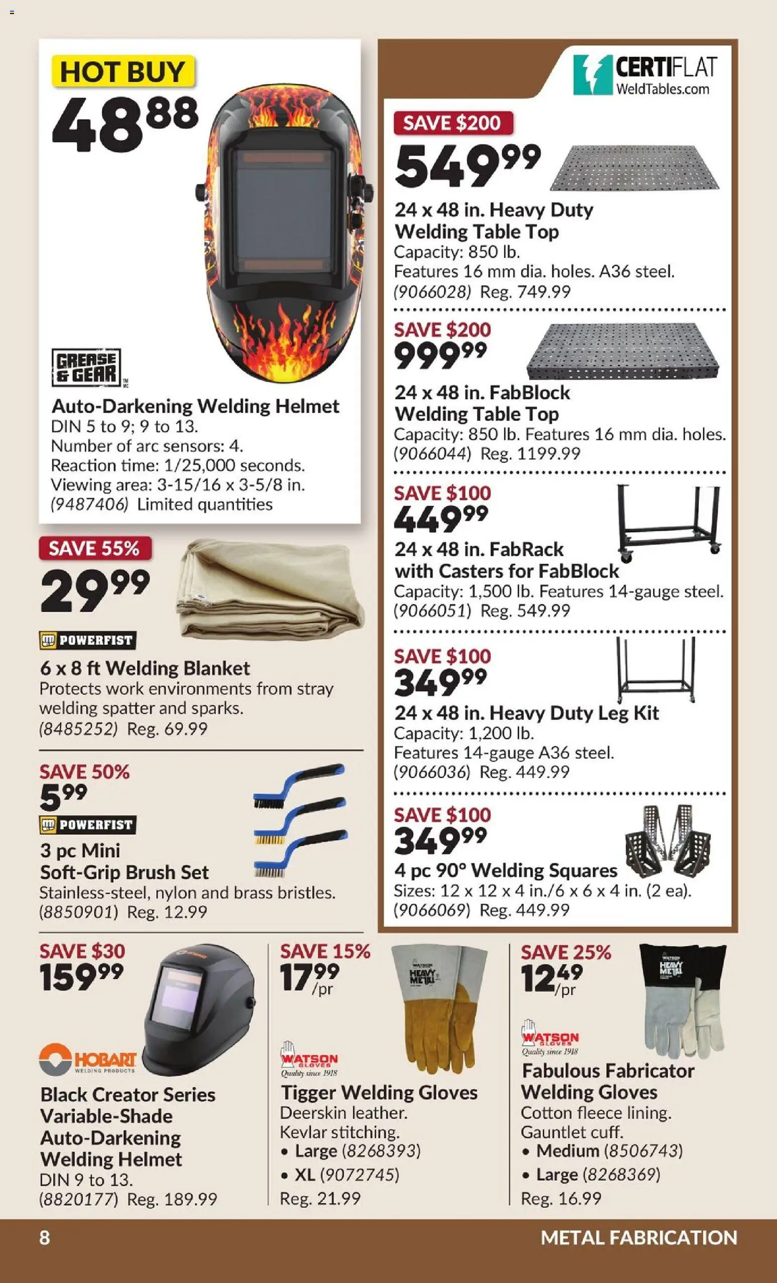 Princess Auto flyer valid from 21.04.2026 | Page: 12 | Products: Gloves, PC, Blanket, Table