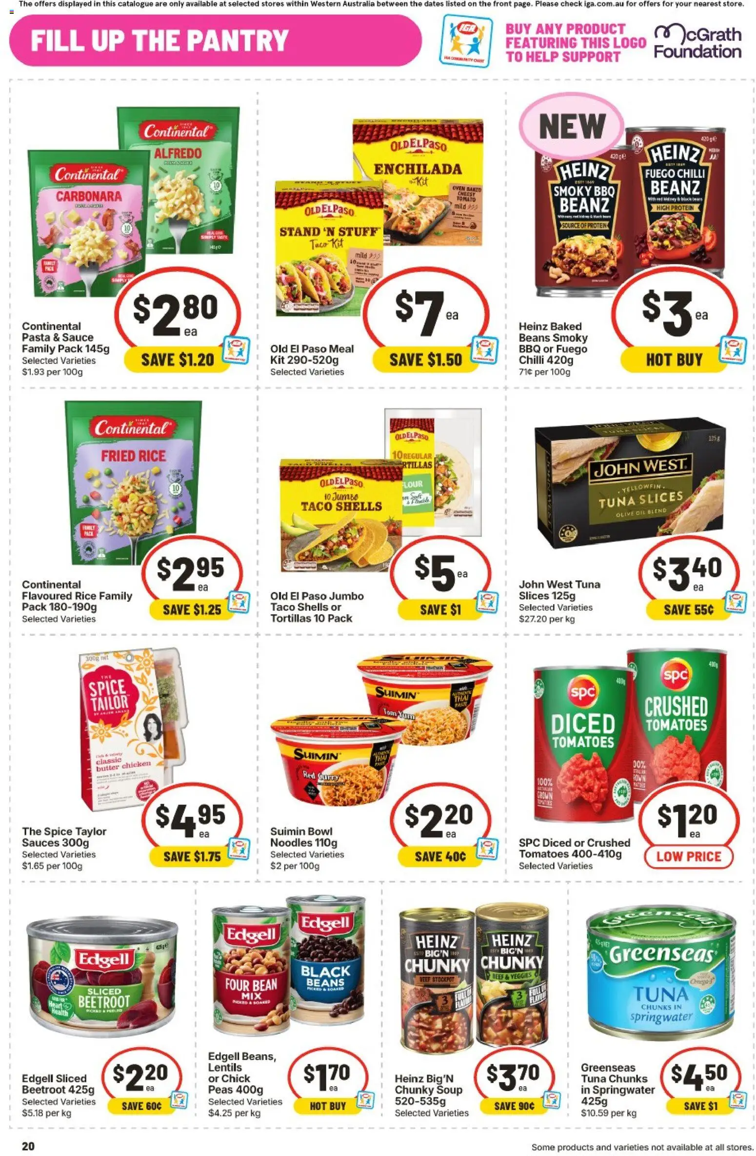 IGA catalogue - valid from 23/09/2026 | Page: 20 | Products: Flour, Oil, Tortillas, Oven