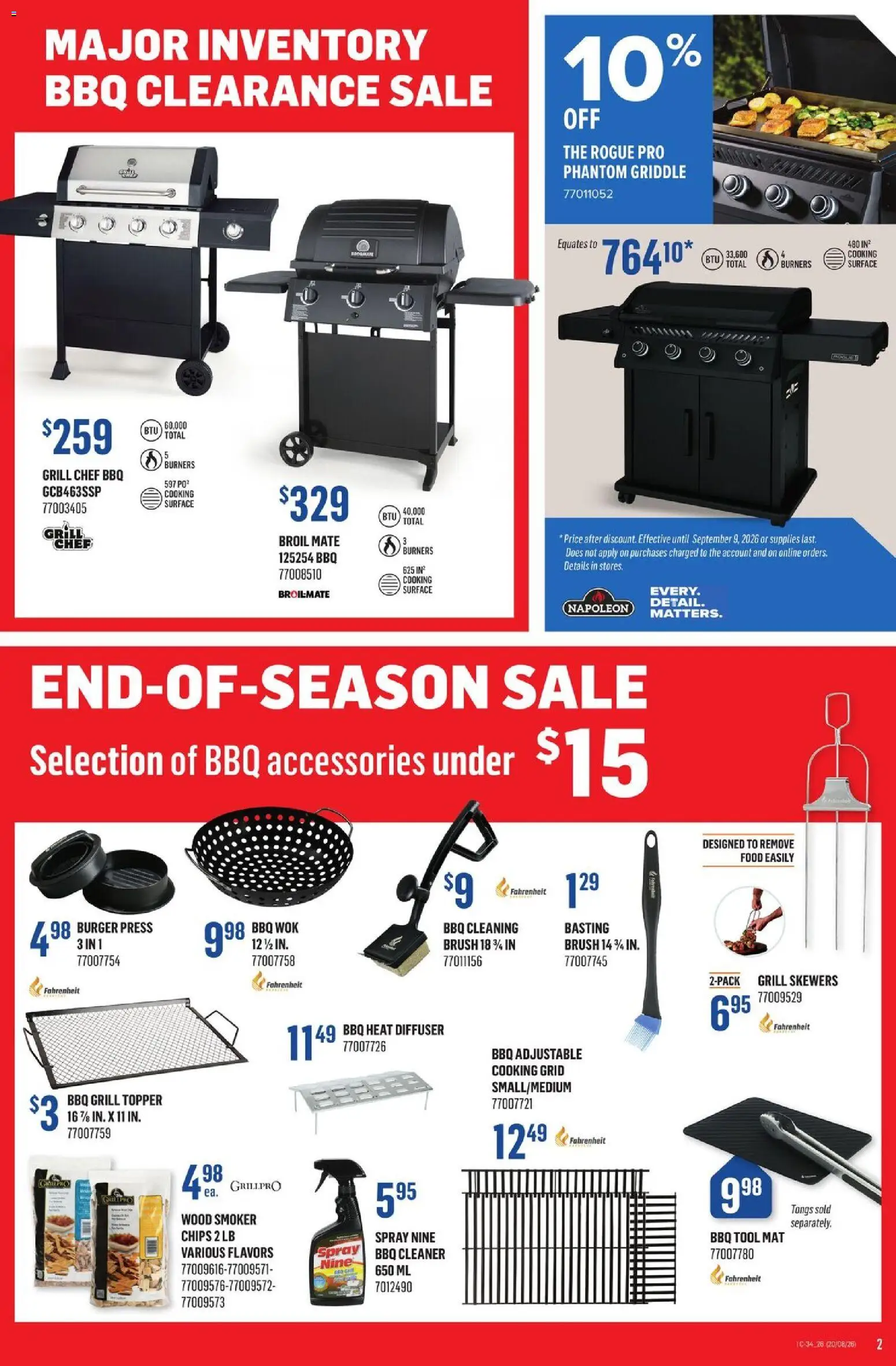 Canac flyer valid from Aug 20, 2026 | Page: 2 | Products: Chips, Grill, Brush, Food