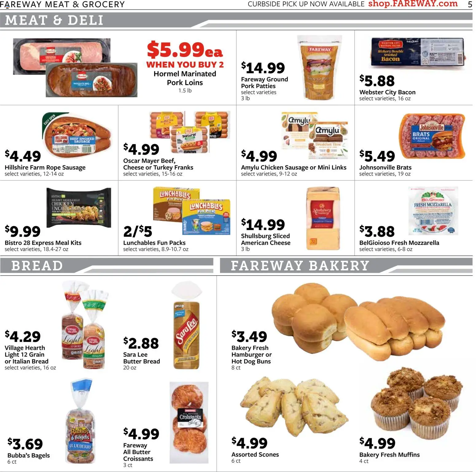 Fareway Weekly Ad - valid from 09/14/2026 | Page: 5 | Products: Meat, Cheese, Hamburger, Croissants