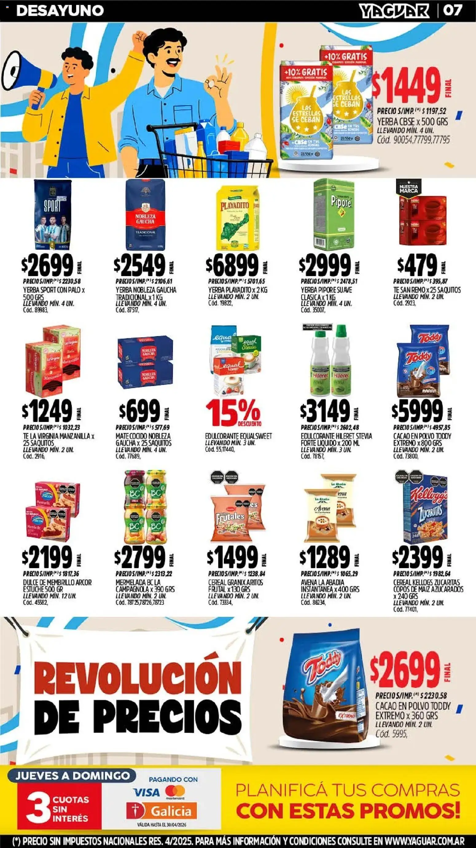 Yaguar - Oferta Semanal Mar del Plata │ válido desde el 25.05.2026 | Página: 7 | Productos: Mate, Yerba, Avena, Mate cocido