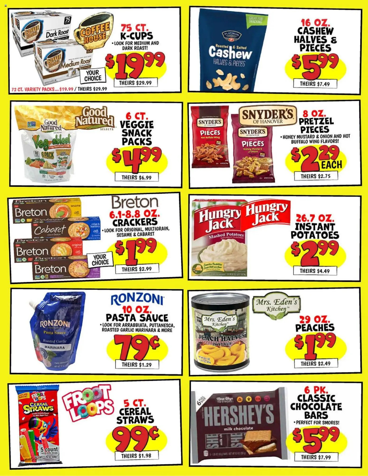 Ollie's Weekly Ad - valid from 04.06.2026 | Page: 2 | Products: Coffee, Chocolate, Peach, Onion