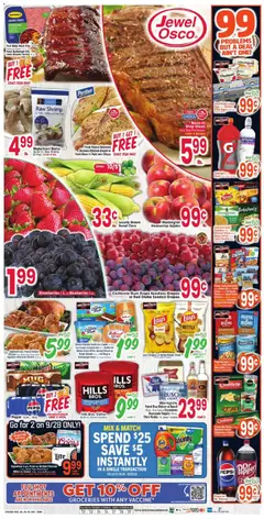 Preview of Jewel Osco weekly ads valid from 09/23/2026 | Page: 1 | Products: Tequila, Tomatoes, Sauce, Ice