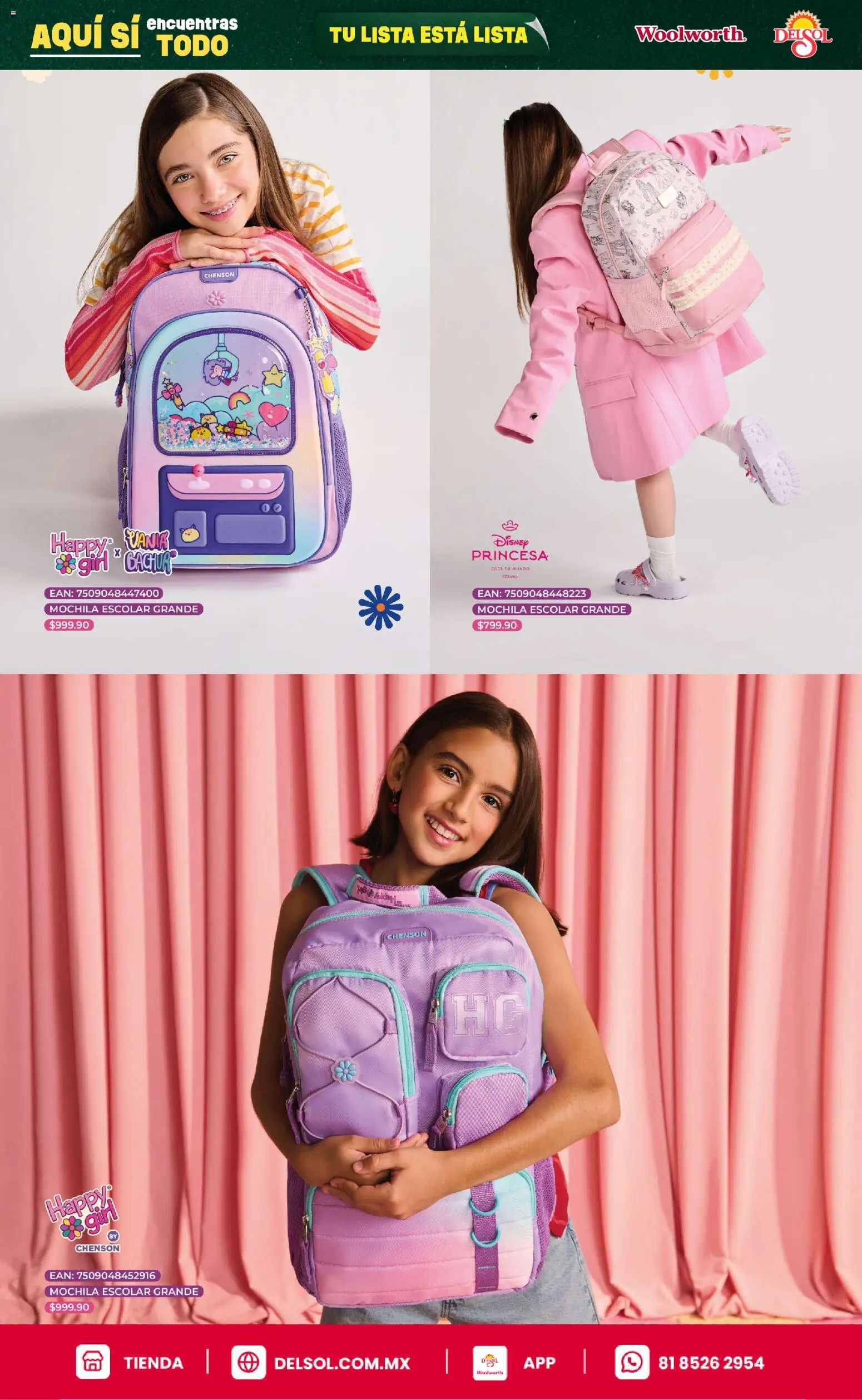 Nuevas ofertas de Del Sol y Woolworth válidas en toda la República Mexicana desde el 25/06/2026. ¡Encuentra las mejores ofertas en Del Sol y Woolworth catálogo Back To School! | Página: 48 | Productos: Mochila