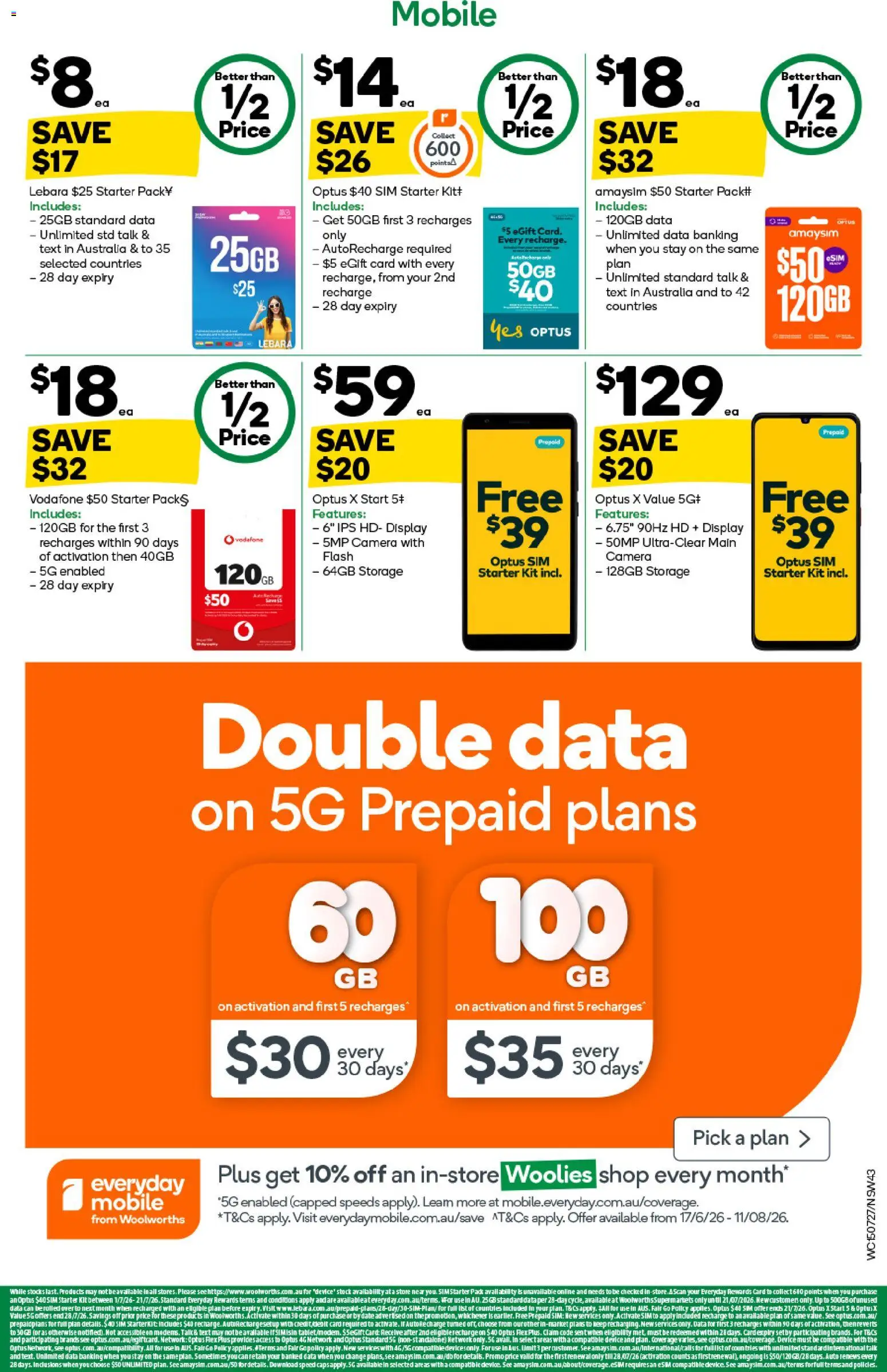 Woolworths catalogue - valid from 15/07/2026 | Page: 43 | Products: Date, Device, Camera, Mobile
