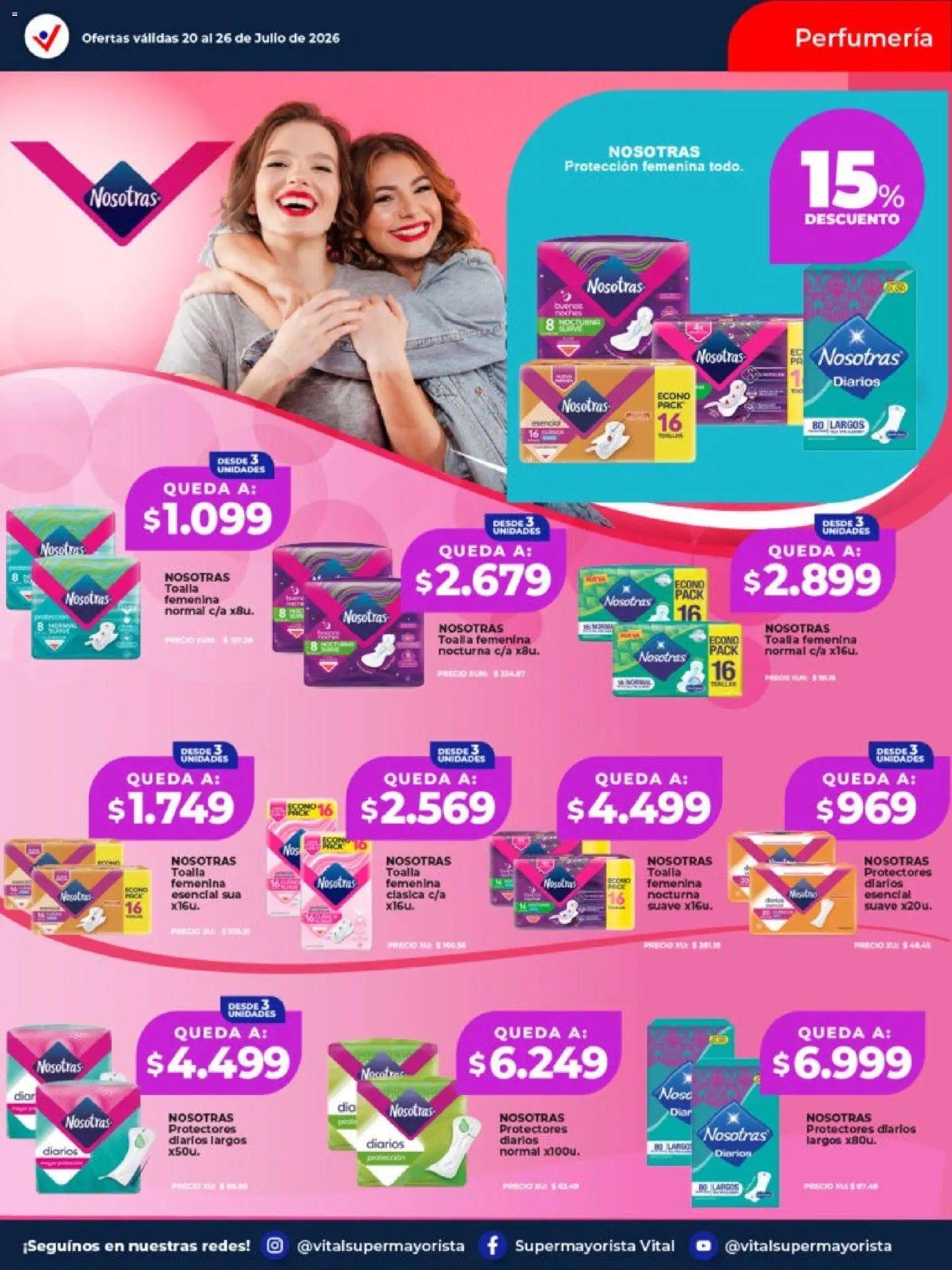 Vital - Ofertas │ válido desde el 20/07/2026 | Página: 7 | Productos: Toalla, Protectores diarios