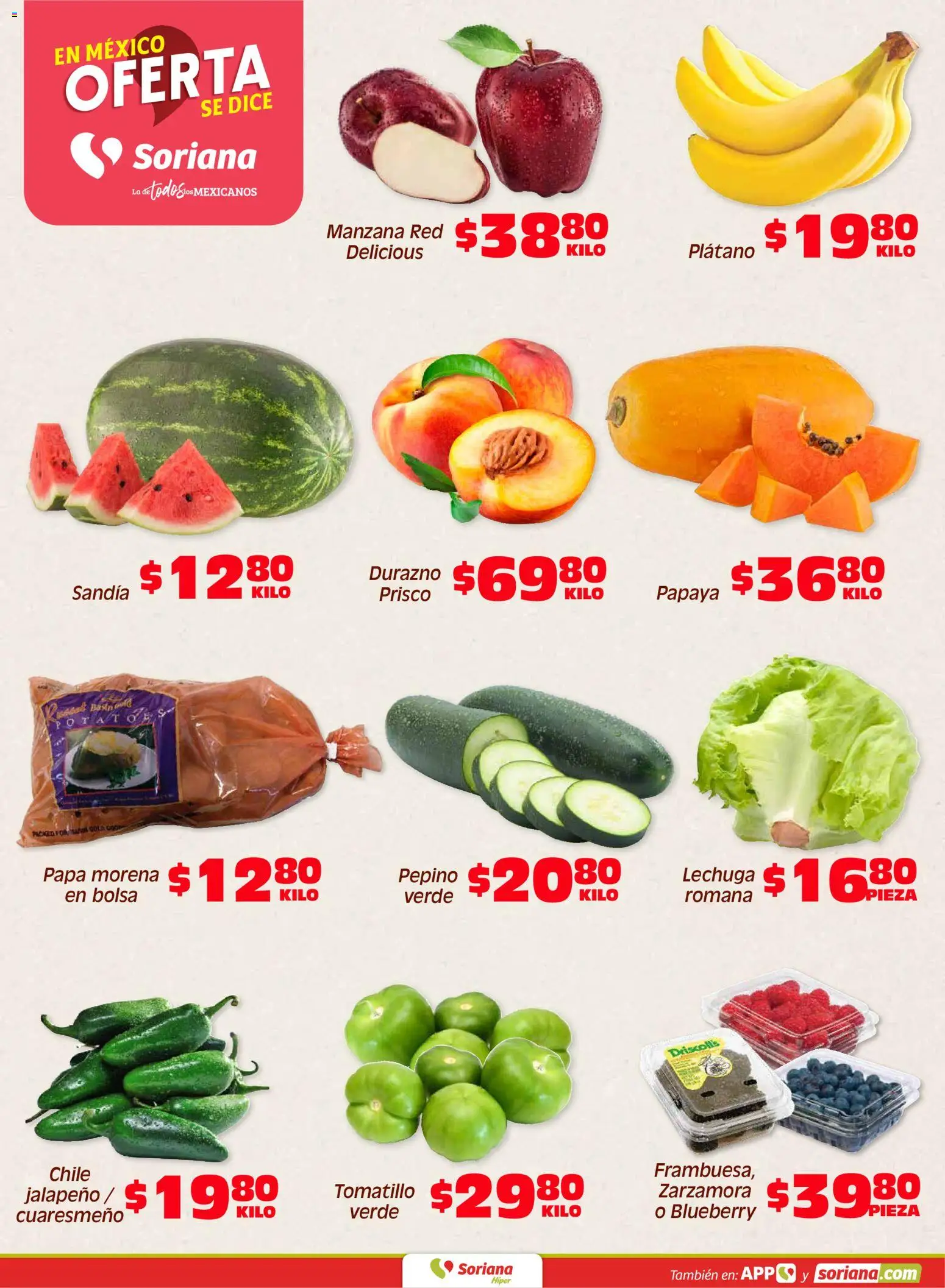 Nuevas ofertas de Soriana válidas en toda la República Mexicana desde el 07/08/2026. ¡Encuentra las mejores ofertas en Soriana Fin de Semana Híper: Saltillo y Torreón! | Página: 2 | Productos: Plátano, Sandía, Bolsa, Lechuga