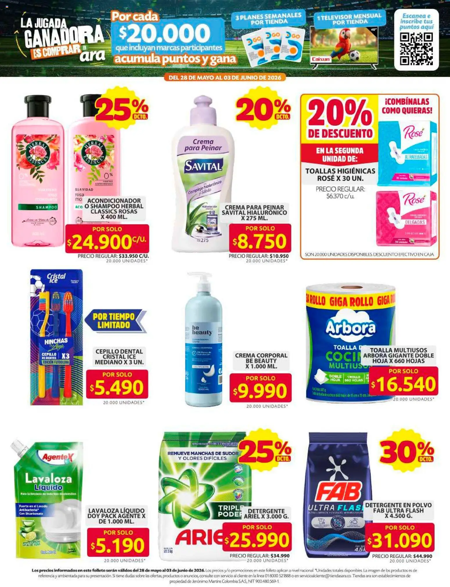 Ara revista - valida desde el 28.05.2026 | Página: 14 | Productos: Crema, Shampoo, Caja, Acondicionador