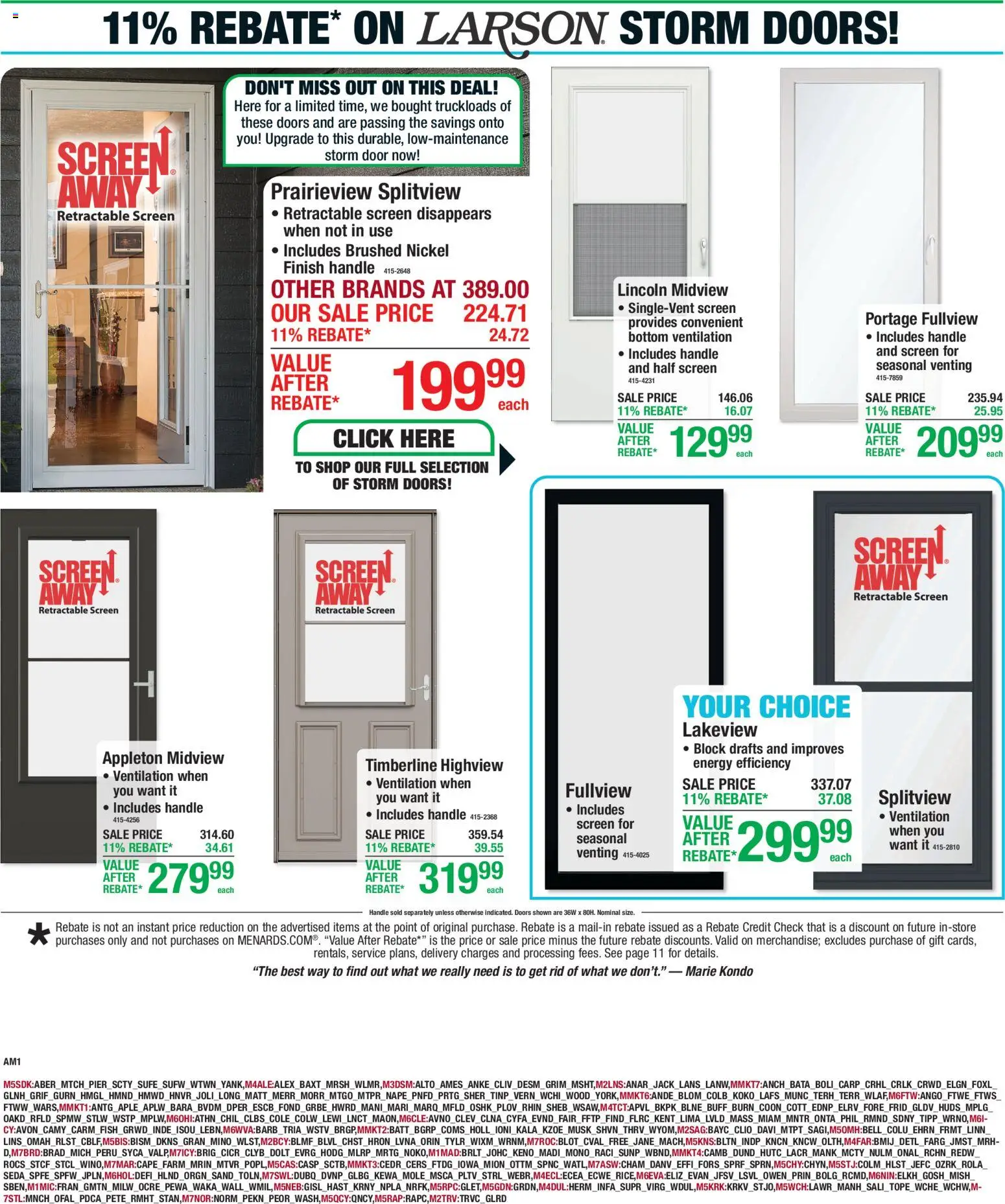 Menards Weekly Ad - valid from 09/10/2026 | Page: 10 | Products: Doors