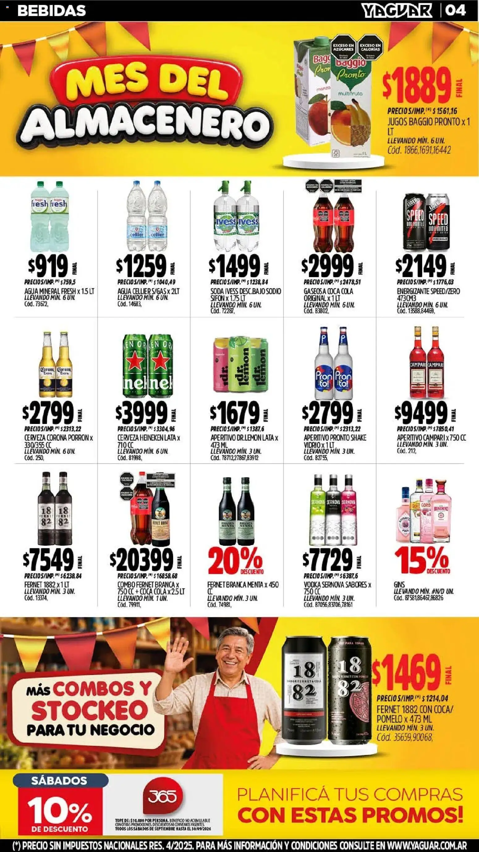Yaguar - Oferta Semanal Trelew │ válido desde el 28/09/2026 | Página: 4 | Productos: Vodka, Soda, Agua, Pomelo