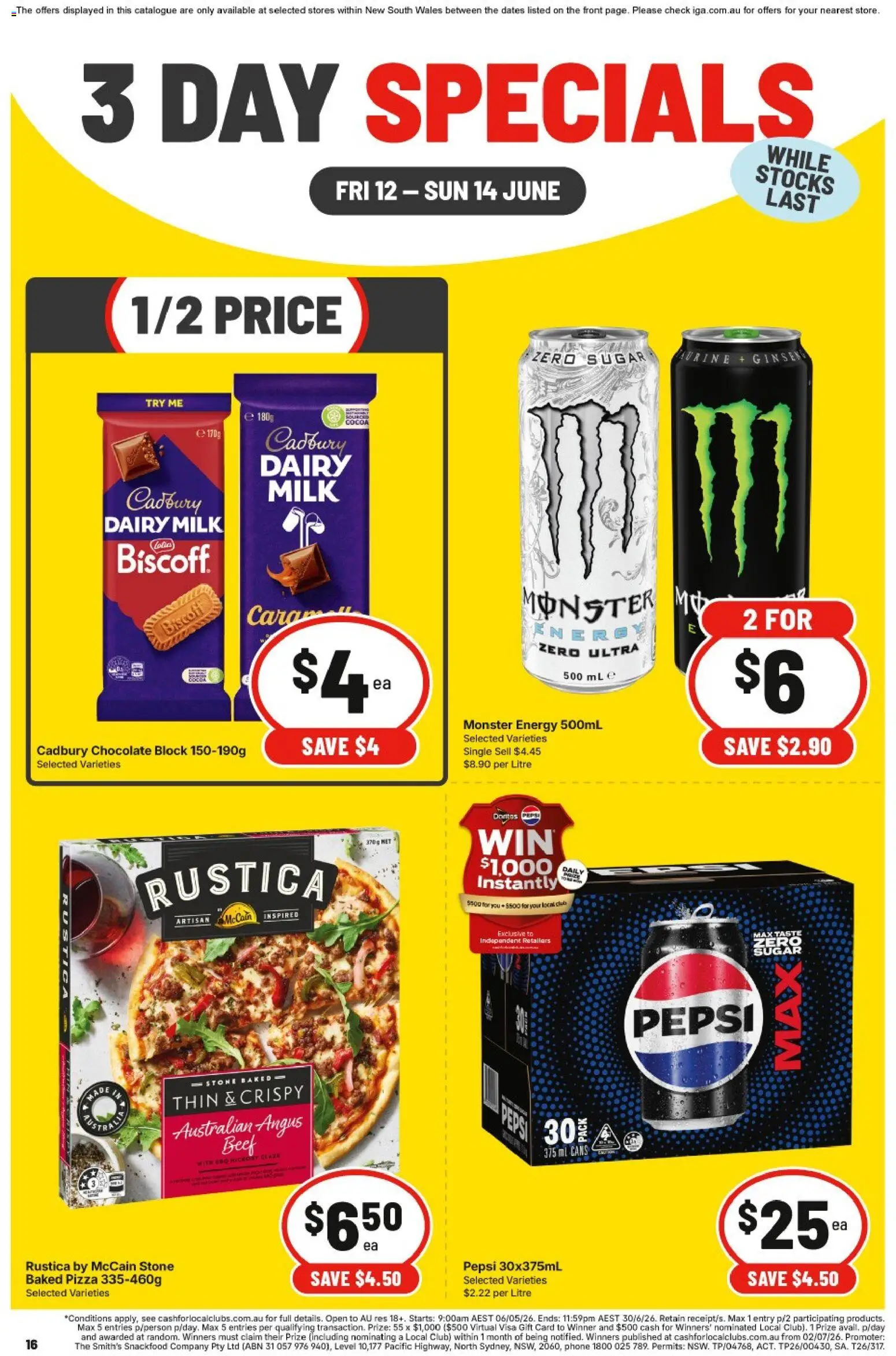 IGA catalogue - valid from 12.06.2026 | Page: 1 | Products: Milk, Dairy, Chocolate, Phone