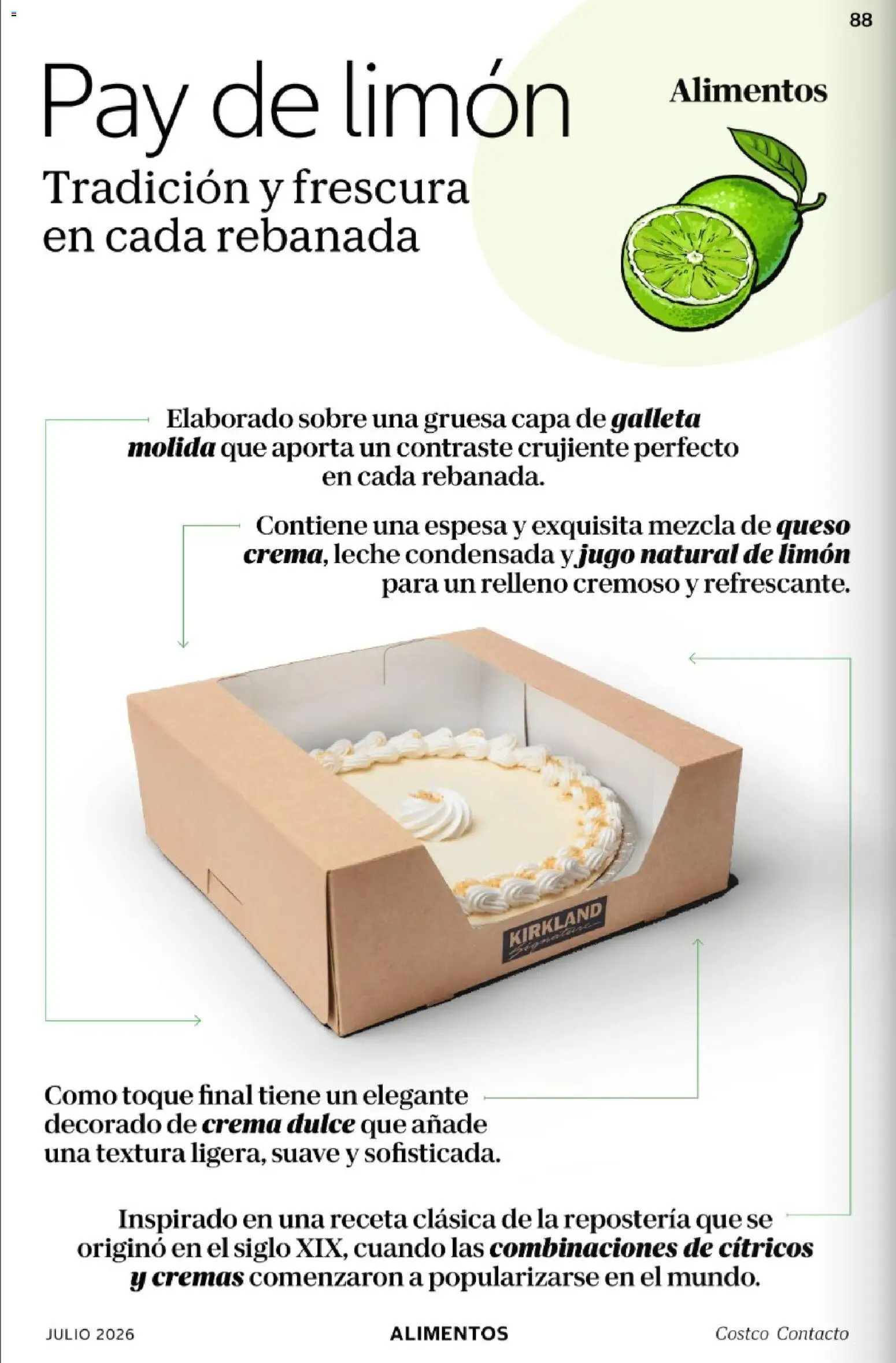 Nuevas ofertas de Costco válidas en toda la República Mexicana desde el 01/07/2026. ¡Encuentra las mejores ofertas en Costco Revista Julio 2026! | Página: 88 | Productos: Limón, Leche, Queso, Jugo