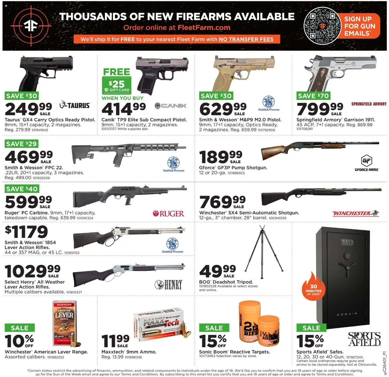 Mills Fleet Farm Weekly Ad - valid from 09/28/2026 | Page: 12 | Products: Pump, Pc, Gun, Ammo