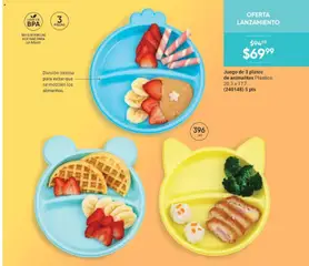 Vista previa de Juego de 3 platos de animalitos Plástico., Set of 3 plastic plates with animal designs, dimensions 20.3 x 17.7 cm., nuevo folleto de la tienda, válido en México a partir del 08.05.2026 | Página: 165 | Productos: Juego