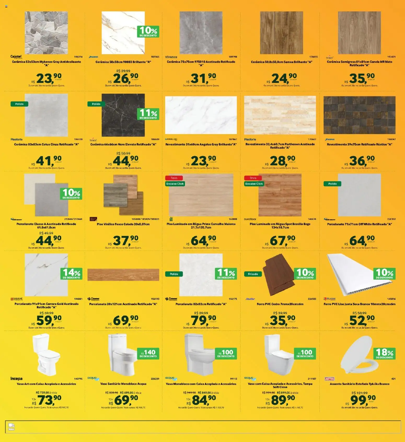 Lojas Quero-Quero ofertas Festival dos Acabamentos de 01/05/2026 ? Não perca as melhores promoções! | Brasil
