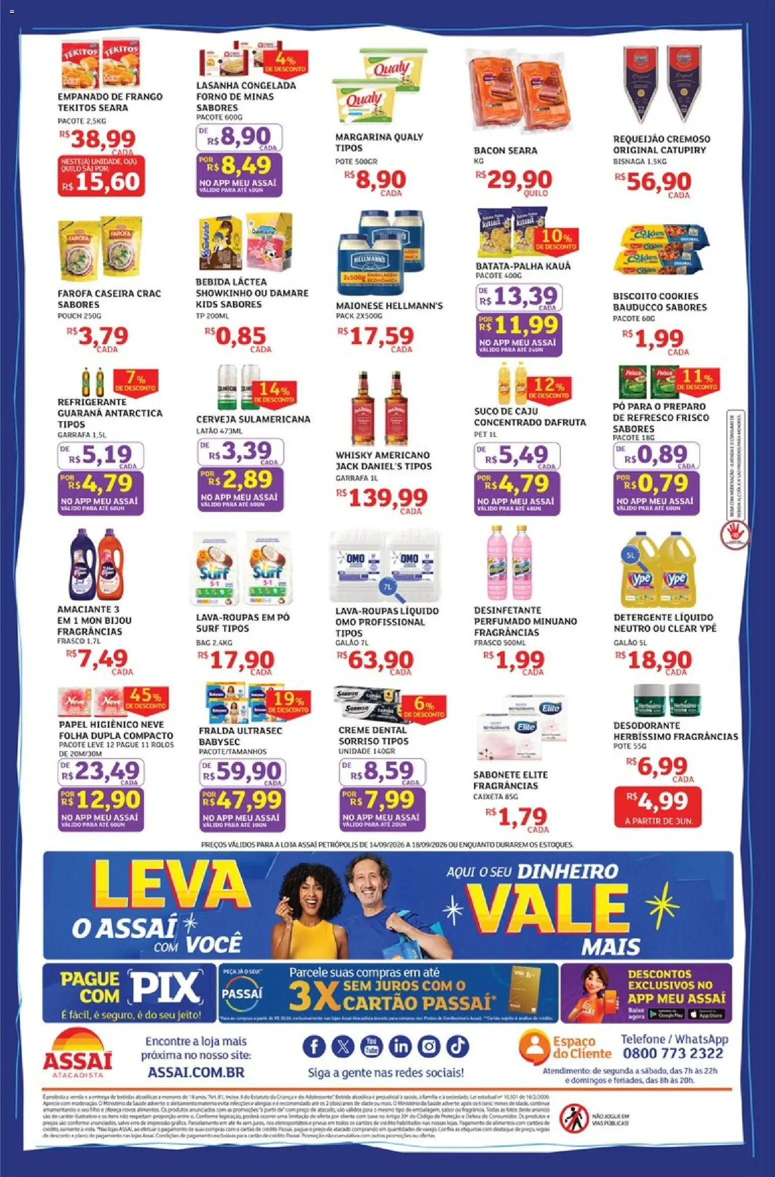 Assaí Atacadista Folheto - válido de 14/09/2026 | Página: 2 | Produtos: Whisky, Detergente, Bebida, Telefone
