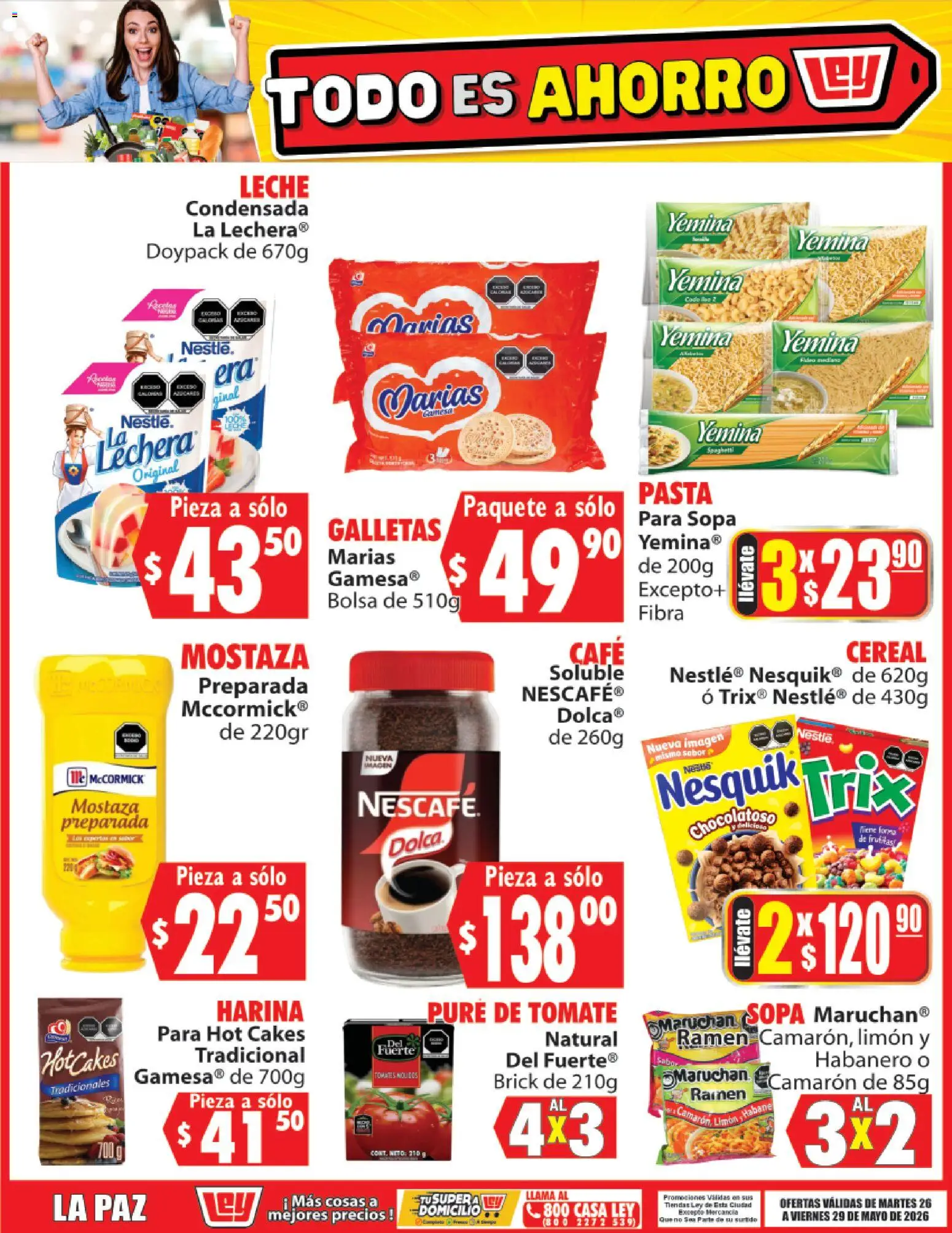 Nuevas ofertas de Casa Ley válidas en toda la República Mexicana desde el 26.05.2026. ¡Encuentra las mejores ofertas en Casa Ley folleto Todo es ahorro! | Página: 2 | Productos: Mostaza, Bolsa, Café, Galletas