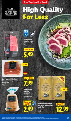 Preview of Lidl weekly ads valid from 07/29/2026 | Page: 17 | Products: Coffee, Bag