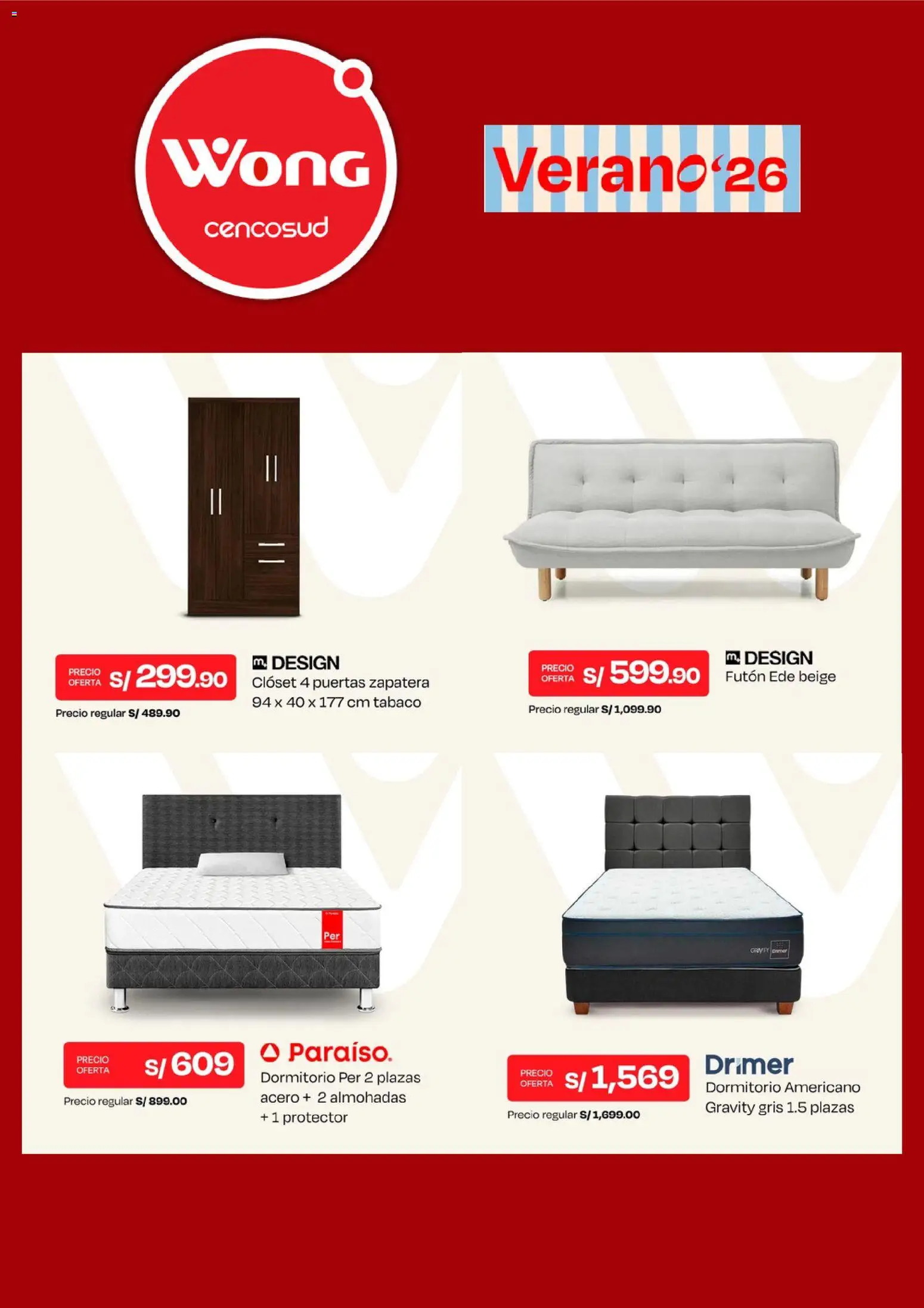 Catálogo Wong válido desde 10/08/2026 | Página: 3 | Productos: Clóset