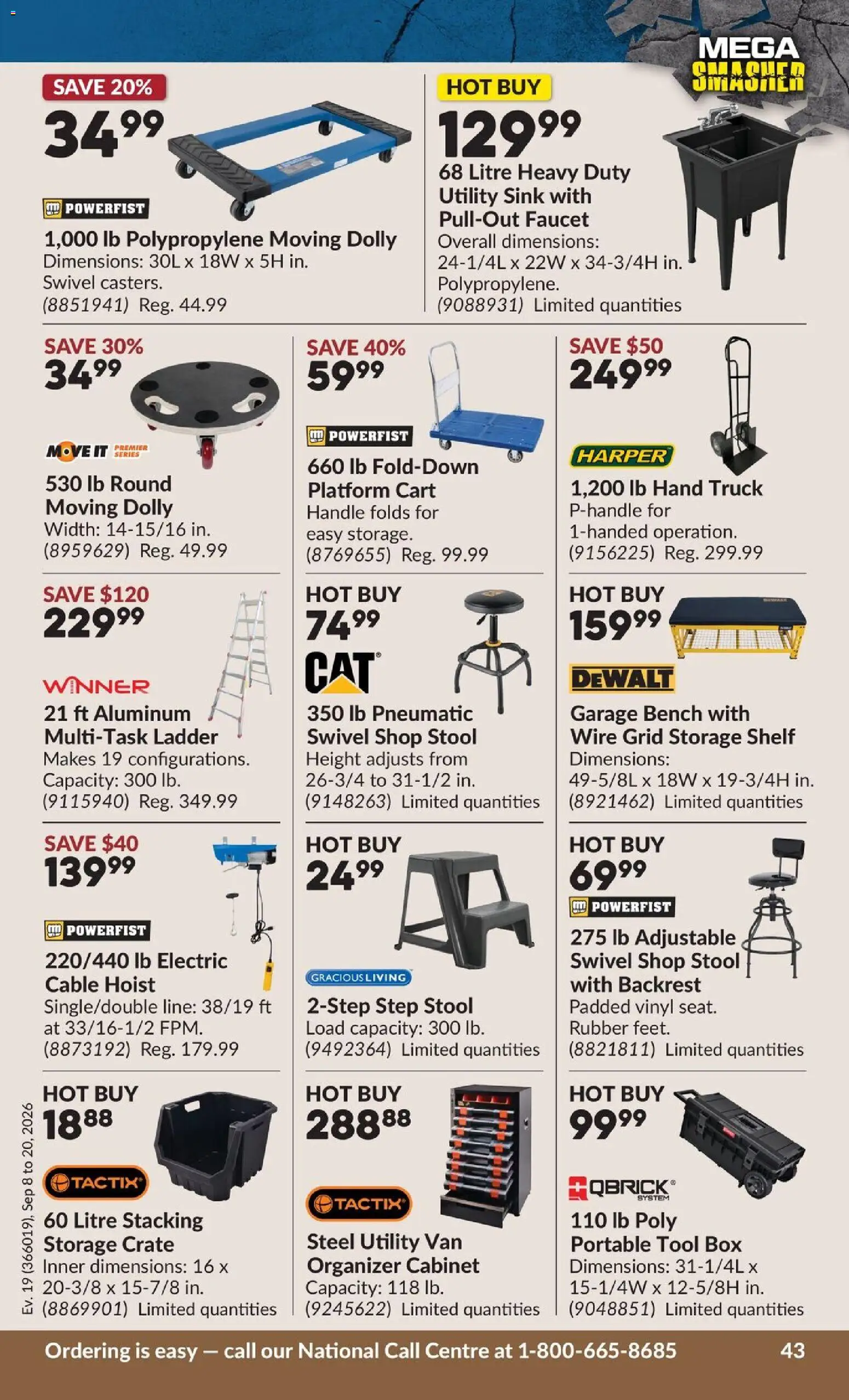 Princess Auto flyer valid from Sep 8, 2026 | Page: 46 | Products: Cable, Shelf, Cabinet, Box
