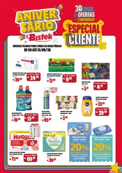 Bistek Supermercados ofertas Aniversário - Pré-Visualização do folheto da loja Bistek Supermercados, válido de 09/09/2026