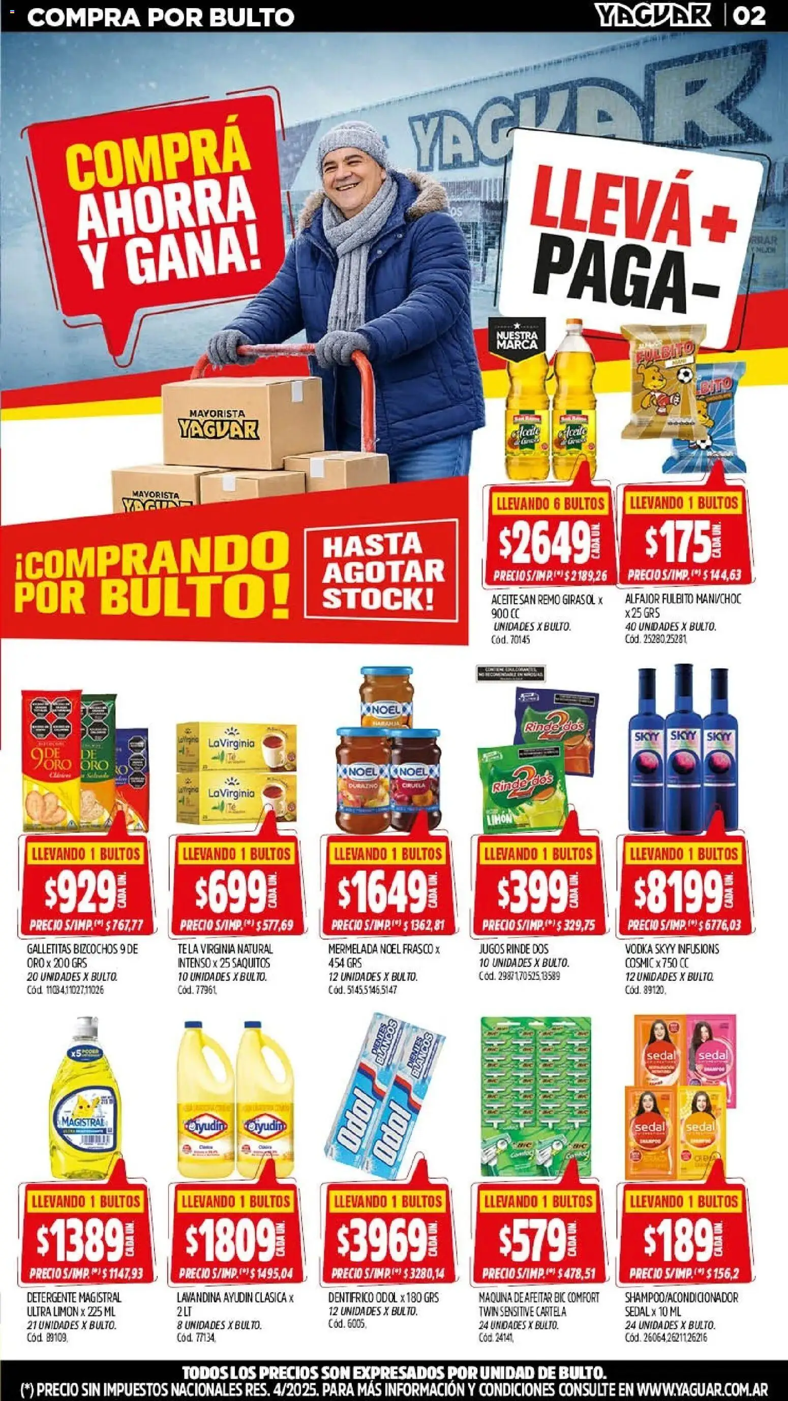 Yaguar - Oferta Semanal Córdoba │ válido desde el 20/07/2026 | Página: 2 | Productos: Lavandina, Galletitas, Aceite, Frasco
