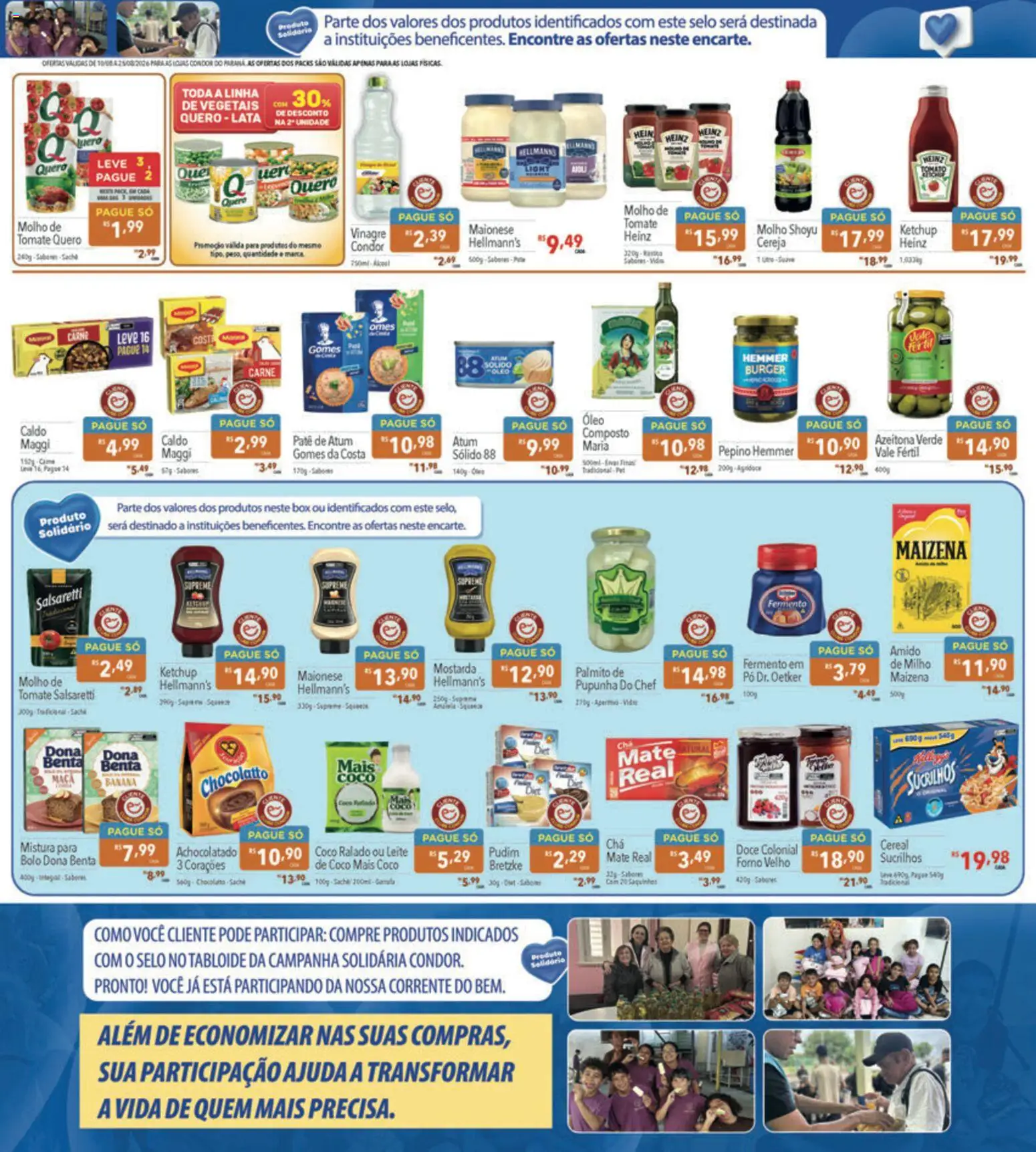 Supermercados Condor Folheto - válido de 10/08/2026 | Página: 3 | Produtos: Coco, Vinagre, Gomes da costa, Doce