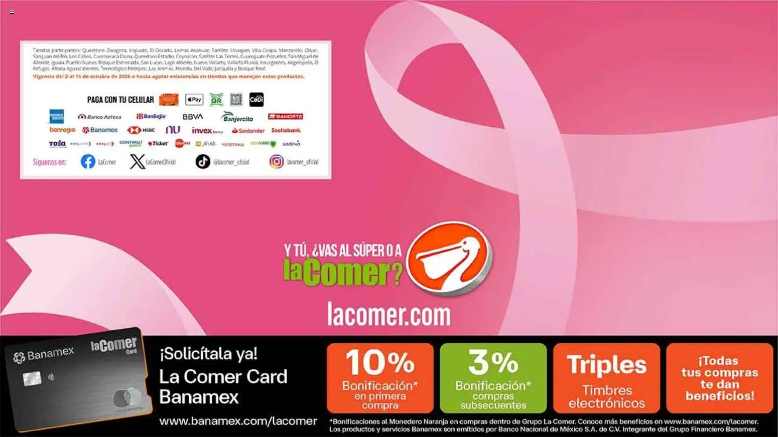 Nuevas ofertas de La Comer válidas en toda la República Mexicana desde el 02/10/2026. ¡Encuentra las mejores ofertas en La Comer folleto es la tienda rosa! | Página: 48