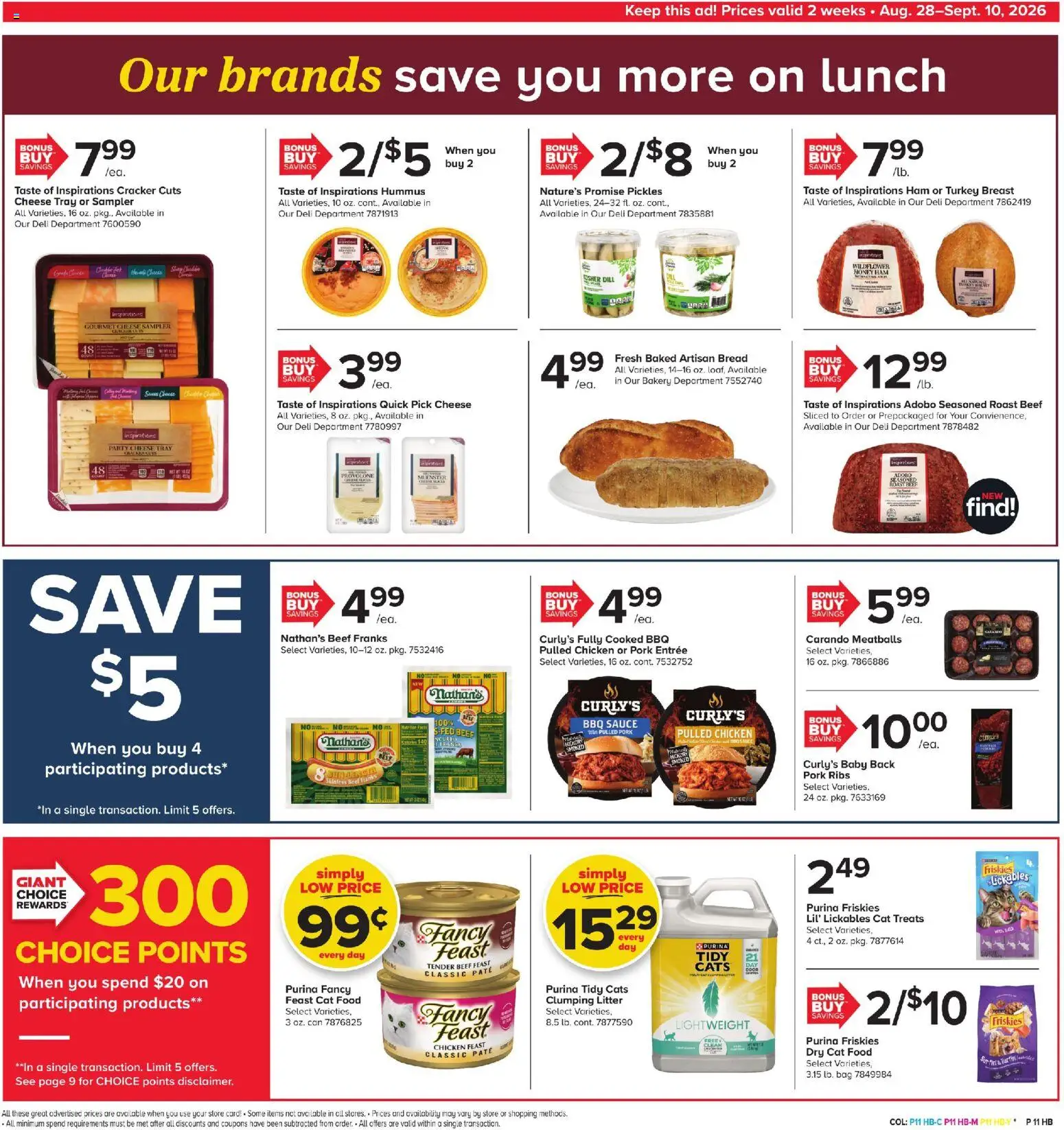 Giant Weekly Ad - valid from 08/28/2026 | Page: 10 | Products: Turkey, Honey, Pork, Pulled pork