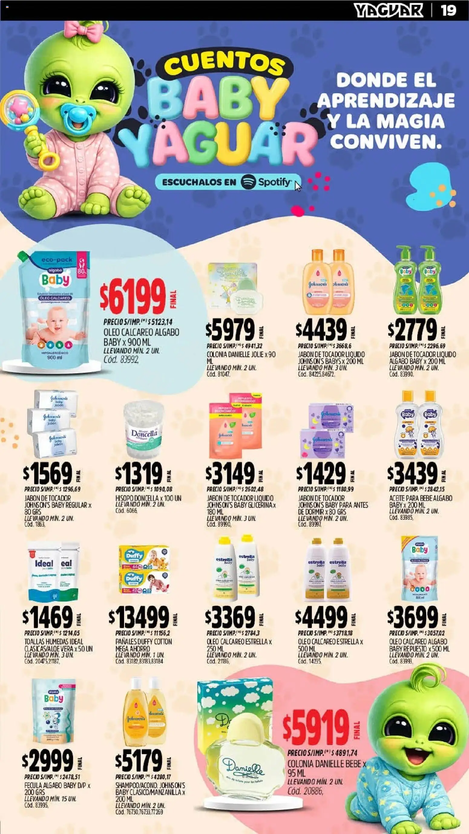 Yaguar - Oferta Semanal General Roca │ válido desde el 06/07/2026 | Página: 19 | Productos: Toallas, Aceite, Jabón, Pañales
