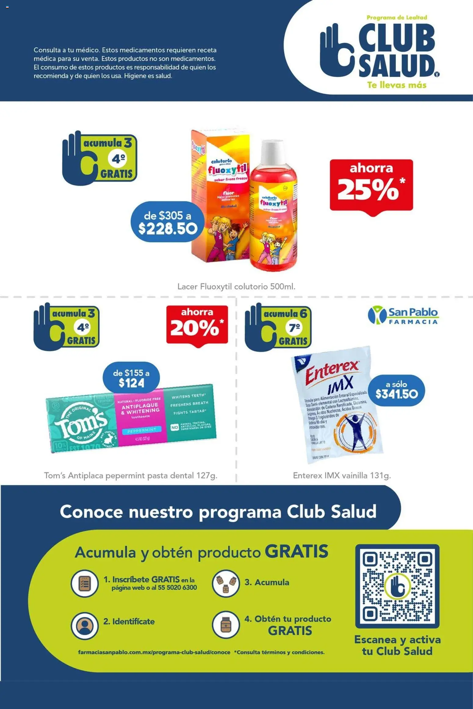 Nuevas ofertas de Farmacia San Pablo válidas en toda la República Mexicana desde el 07.06.2026. ¡Encuentra las mejores ofertas en Farmacia San Pablo catálogo! | Página: 12 | Productos: Pasta dental, Pasta, Té, Cadena