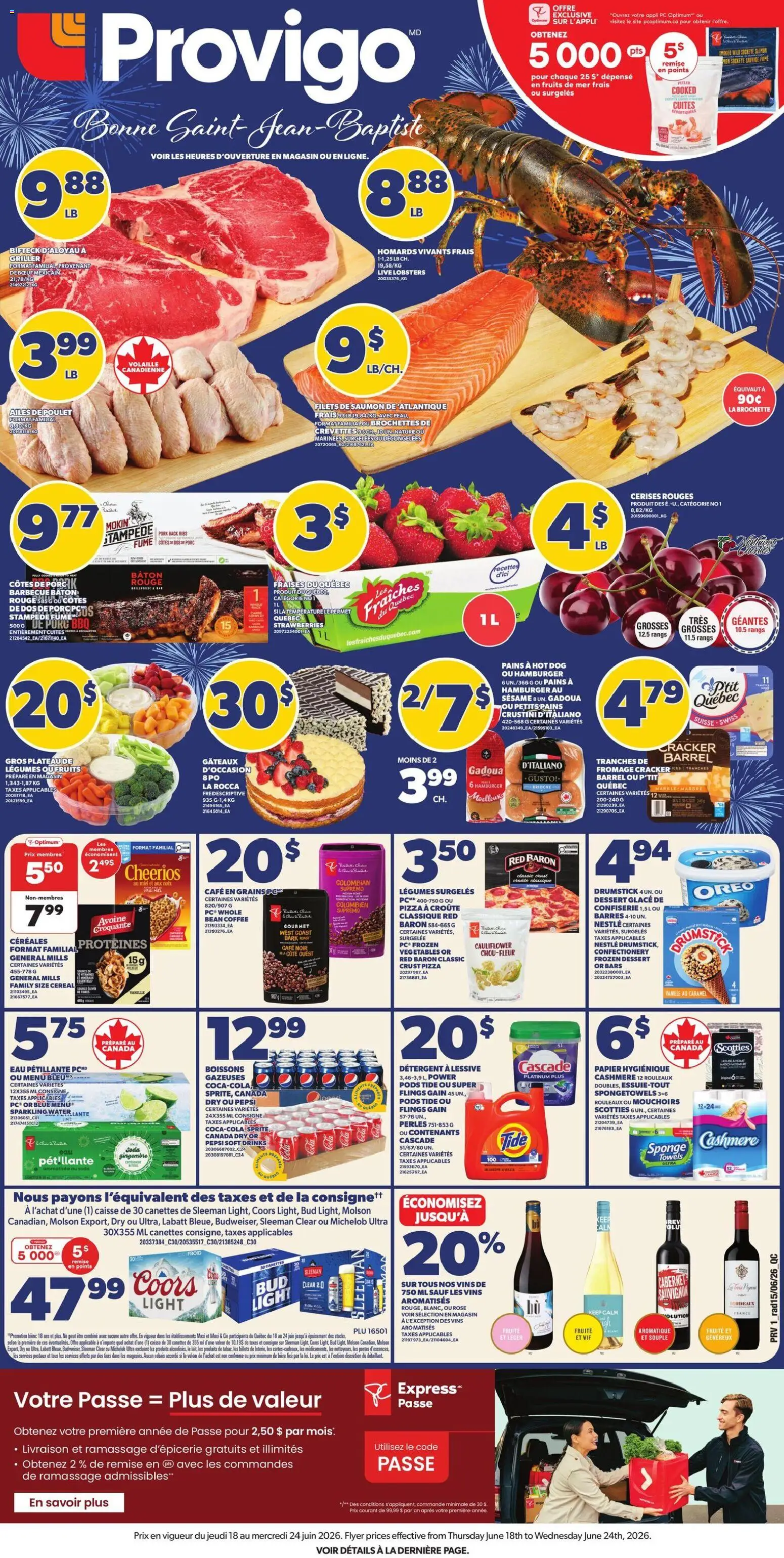 Provigo flyer valid from 18.06.2026 | Page: 2 | Products: PC, Sponge, Detergent, Pork