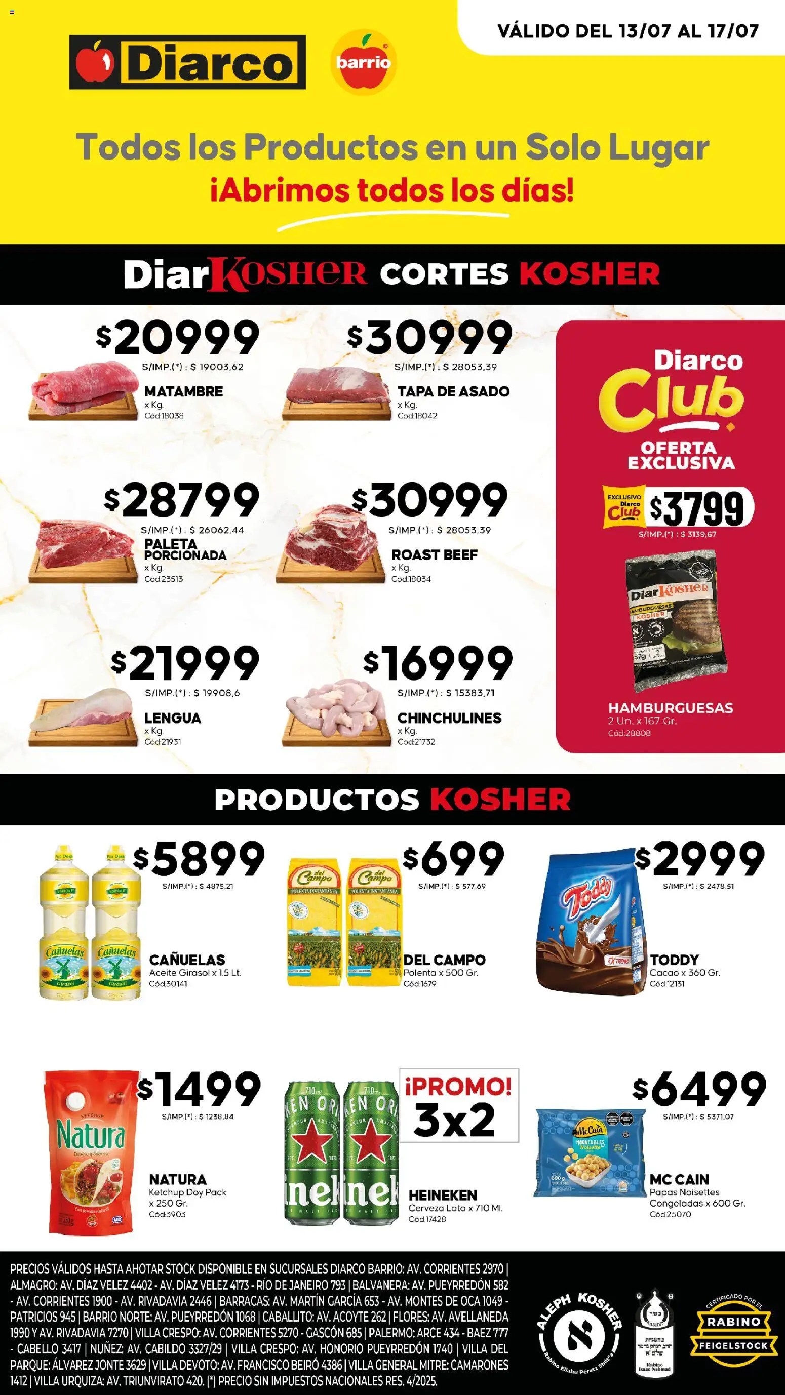 Diarco OFERTAS KOSHER │ válido desde el 13/07/2026 | Página: 1