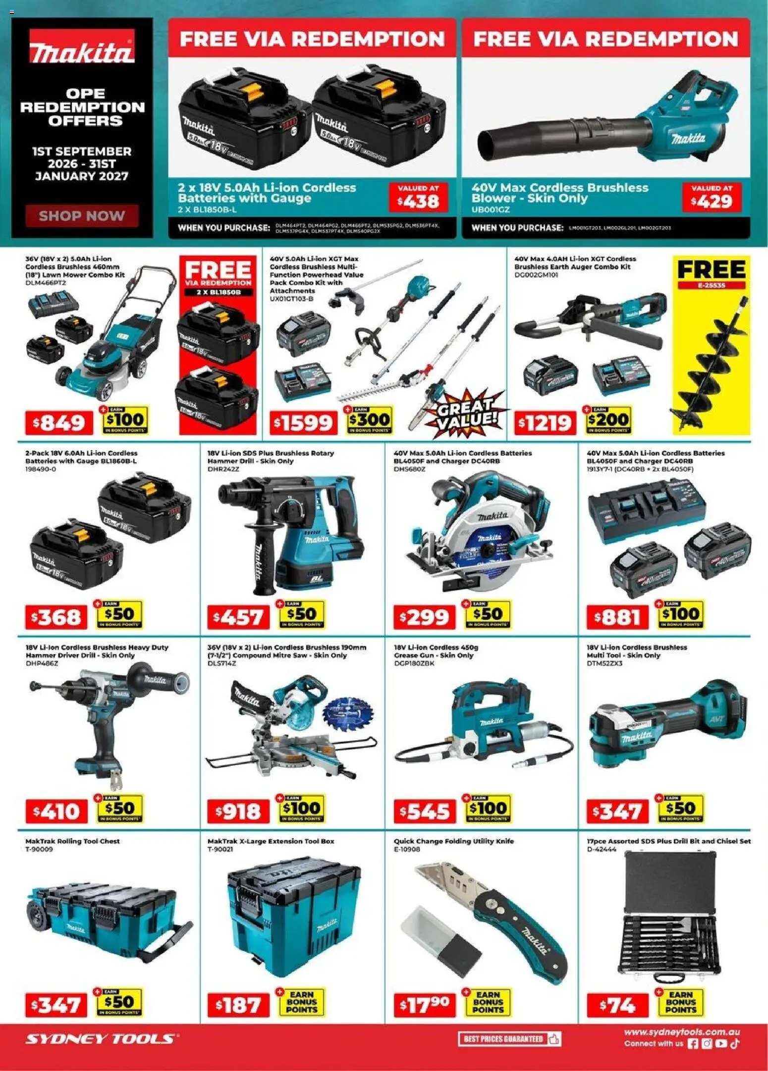 Sydney Tools catalogue - valid from 10/09/2026 | Page: 2 | Products: Box, Lawn mower, Batteries, Mower