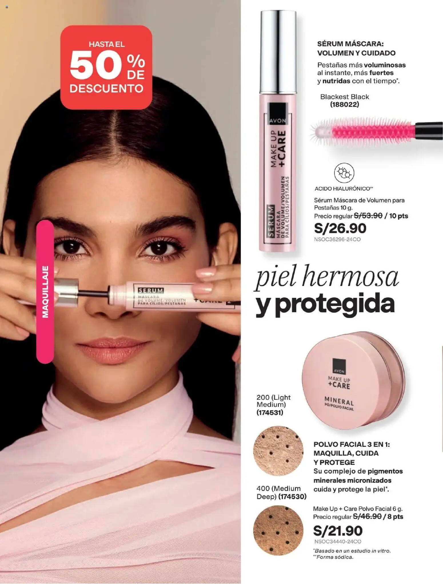 Catálogo Avon válido desde 11/08/2026 | Página: 37 | Productos: Máscara, Maquillaje, Polvo