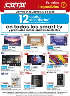 Vista previa Coto ofertas smart tv válido desde el 24/07/2026