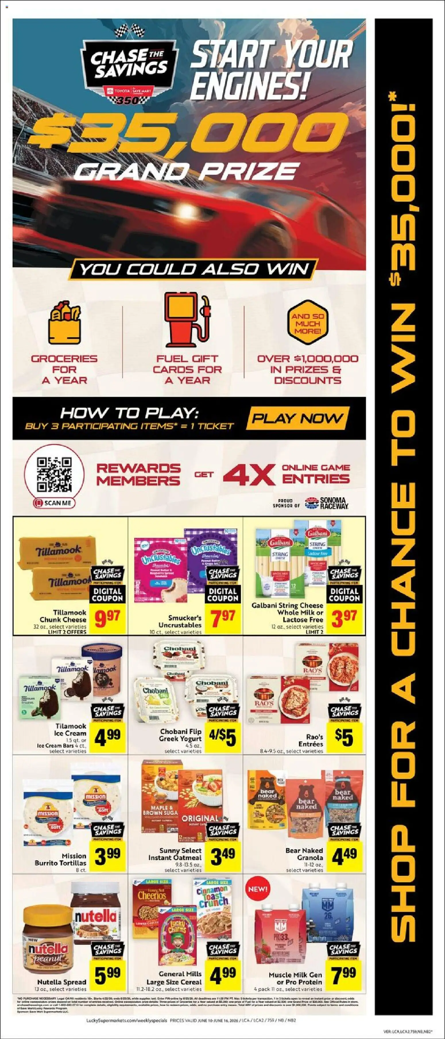 Lucky Supermarkets Weekly - AK - valid from 10.06.2026 | Page: 3 | Products: Yogurt, Fish, Ice cream, Game