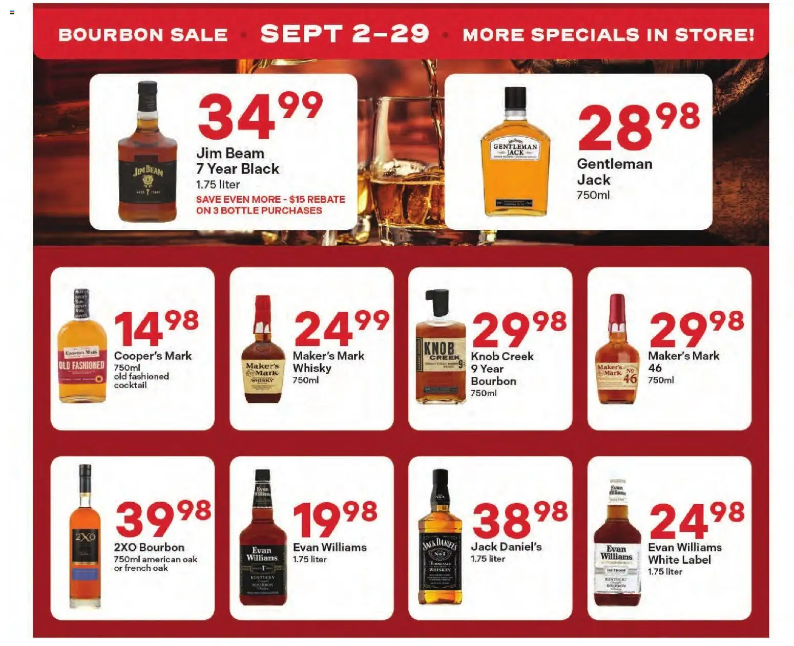 Coborn's Liquor Ad - valid from 09/16/2026 | Page: 2 | Products: Jack Daniel's, Jim Beam, Bourbon, Whiskey