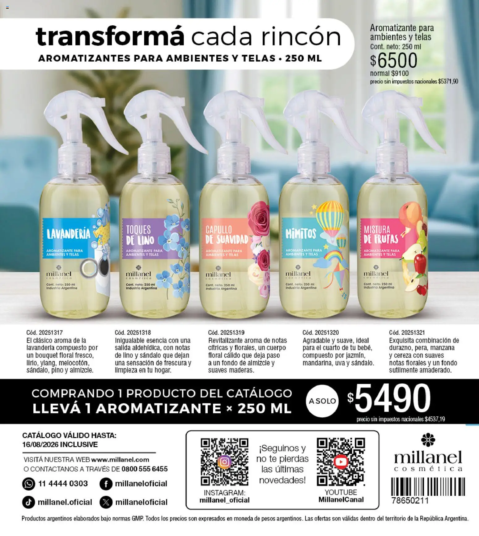 Millanel - Catálogo │ válido desde el 20/07/2026 | Página: 220 | Productos: Manzana, Uva, Té