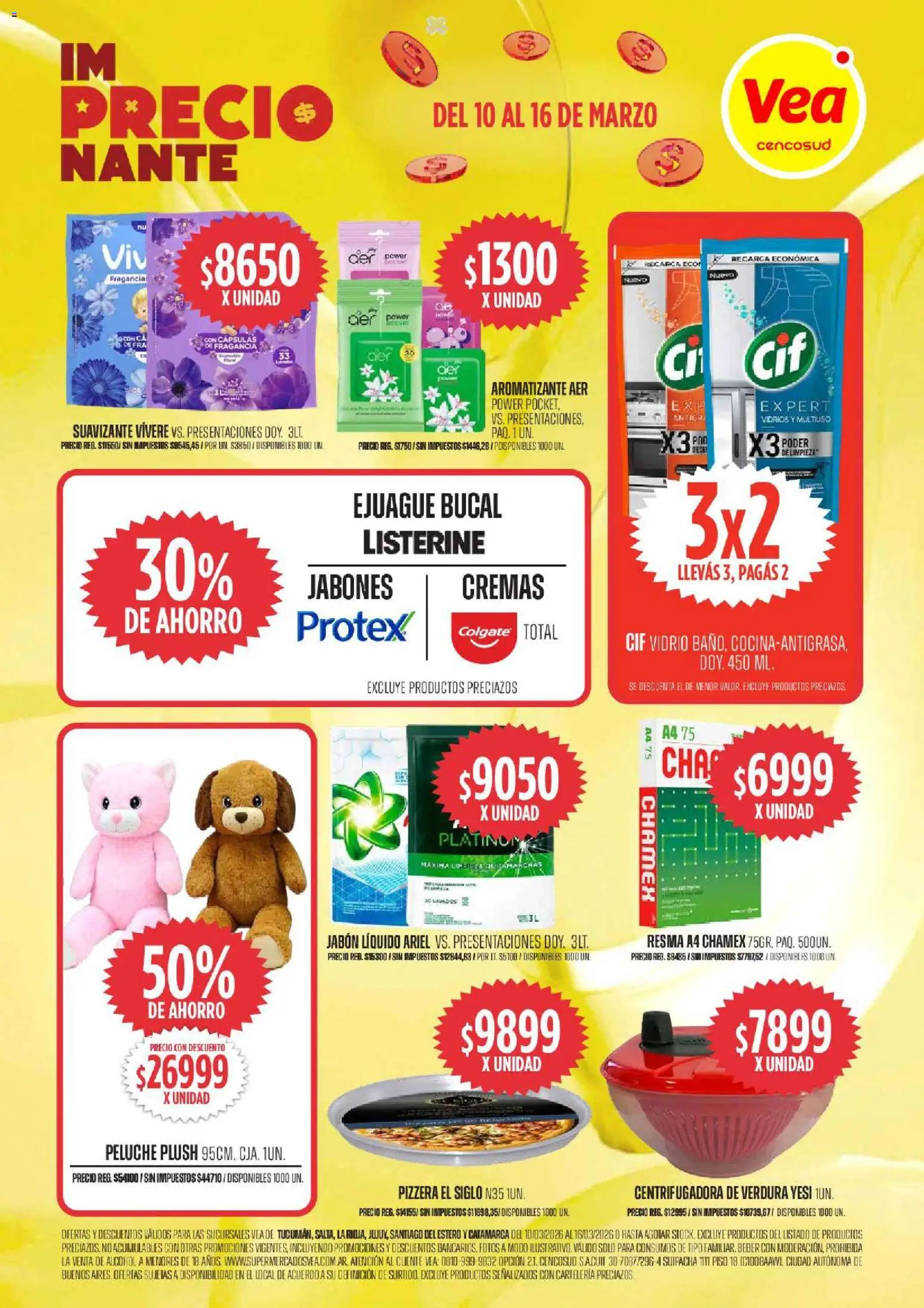 Vea - Oferta imPRECIOnante │ válido desde el 10.03.2026 | Página: 7 | Productos: Pizzera, Jabón líquido, Jabón, Suavizante
