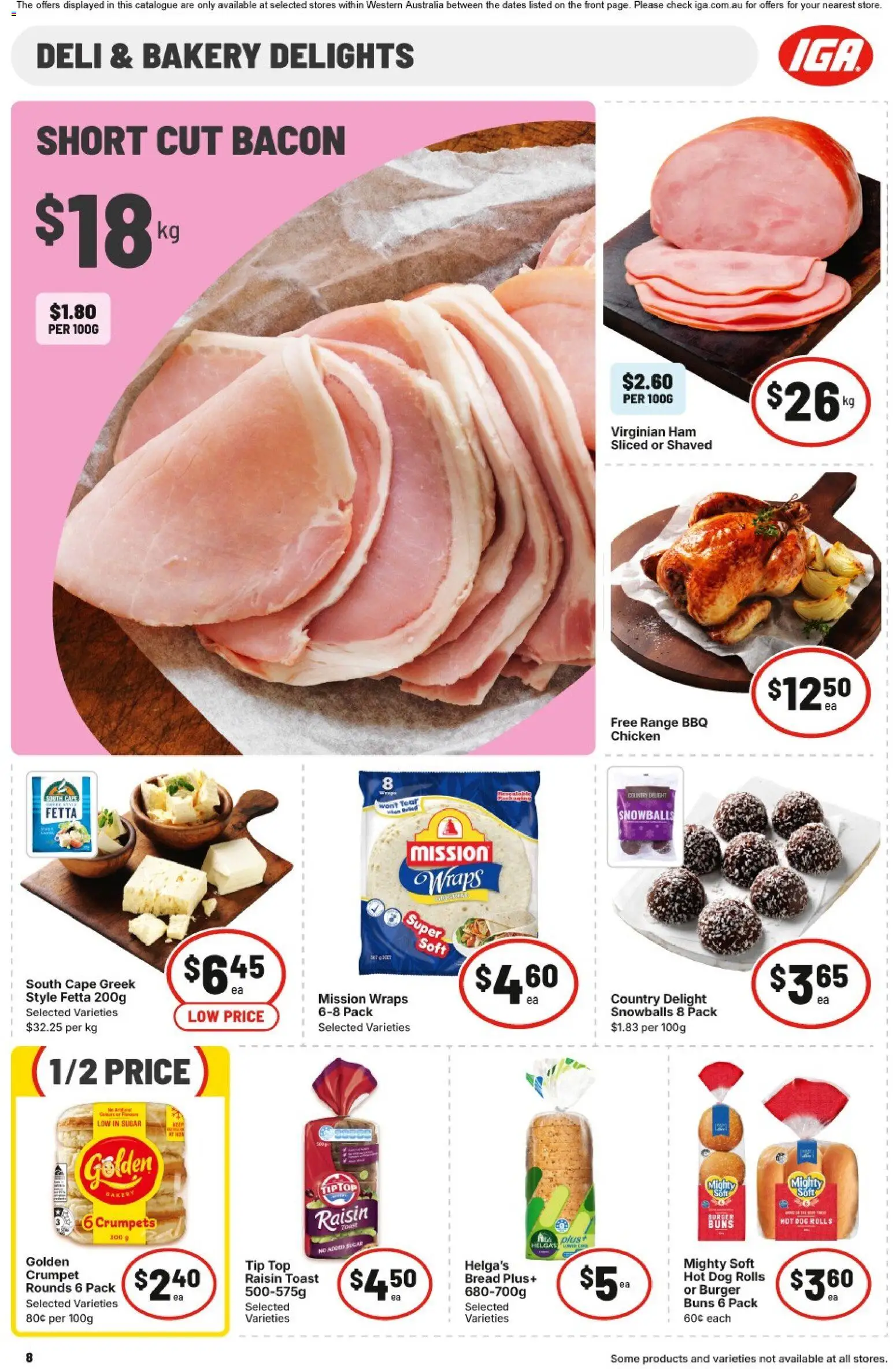 IGA catalogue - valid from 03.06.2026 | Page: 9 | Products: Bacon, Ham, Chicken, Sugar