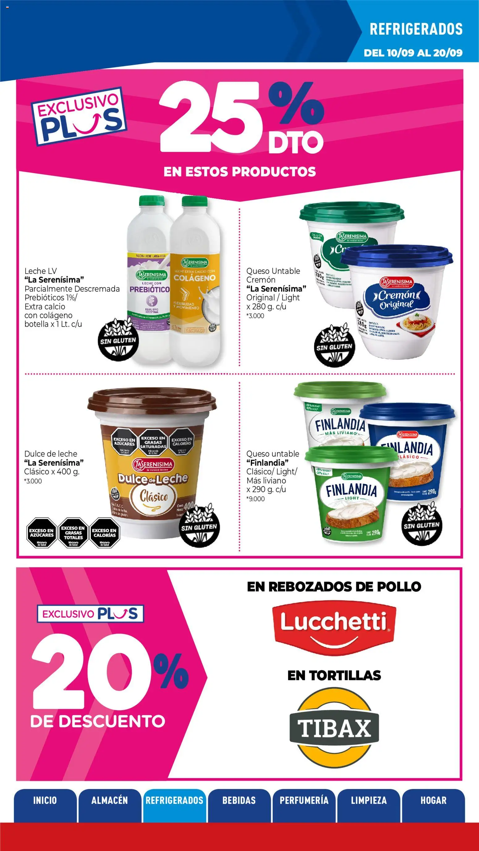 La Anonima catálogo │ válido desde el 10/09/2026 | Página: 16 | Productos: Pollo, Bebidas, Untable, Queso