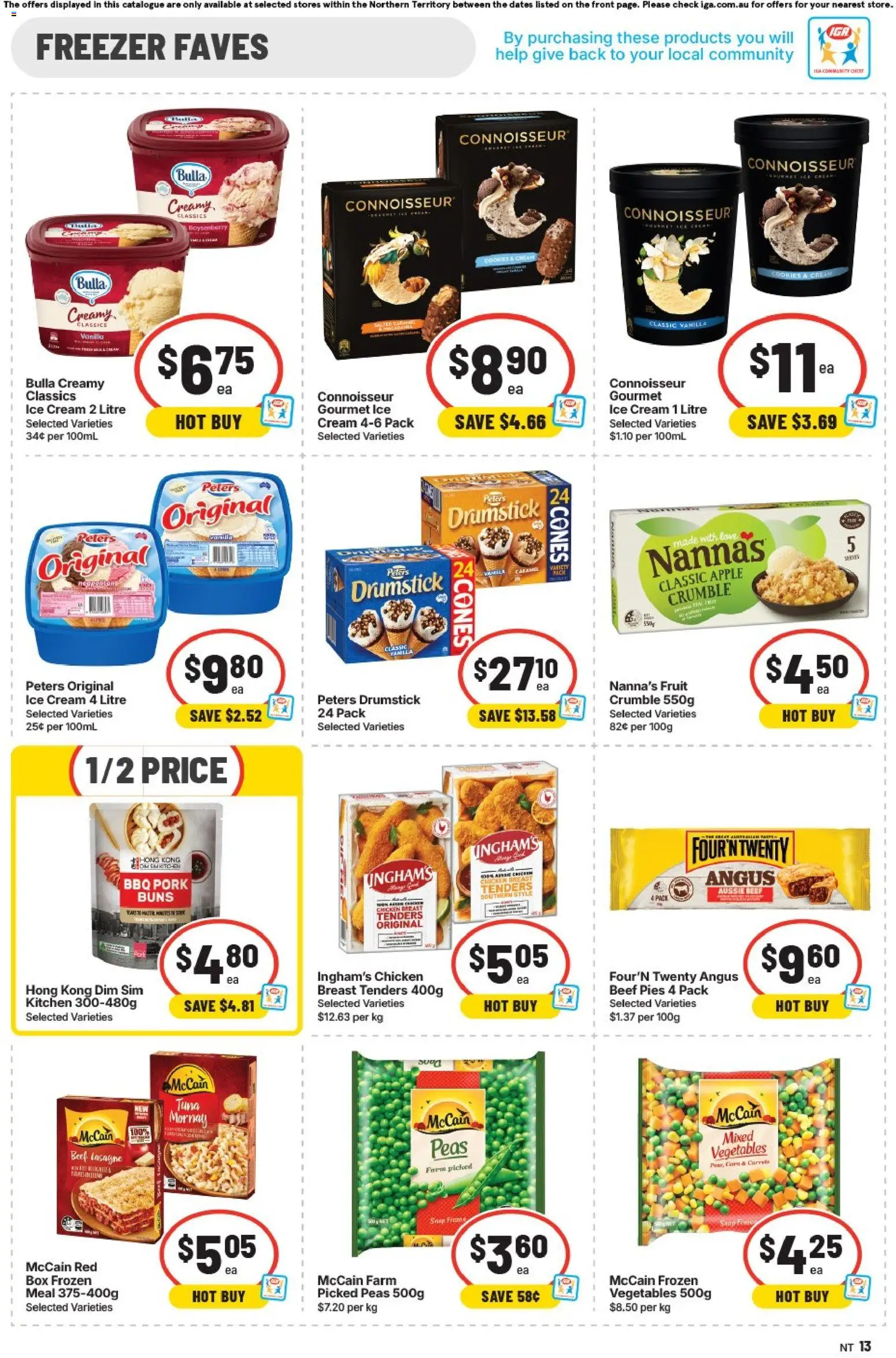 IGA catalogue - valid from 12/08/2026 | Page: 13 | Products: Box, Beef, Pies, Vanilla