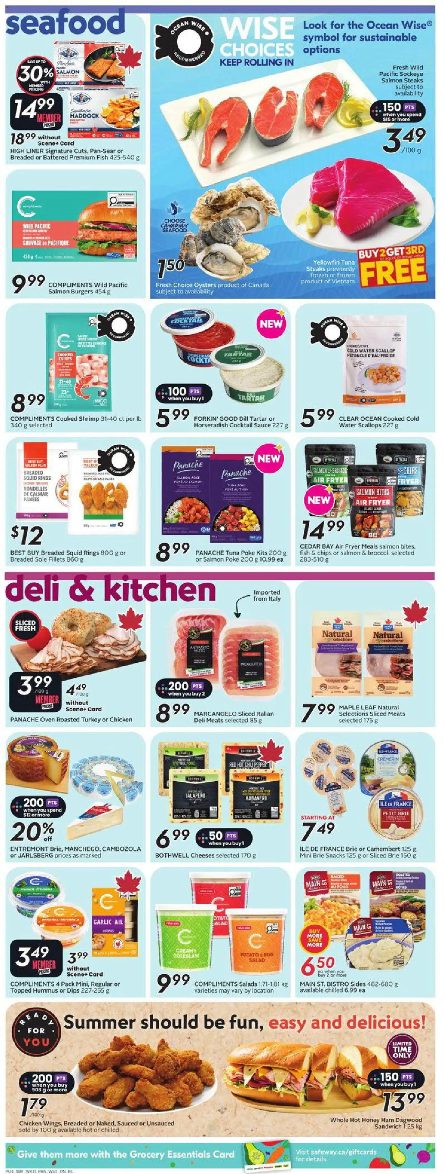 Safeway flyer valid from Jul 9, 2026 | Page: 7 | Products: Fish, Salad, Fryer, Chicken
