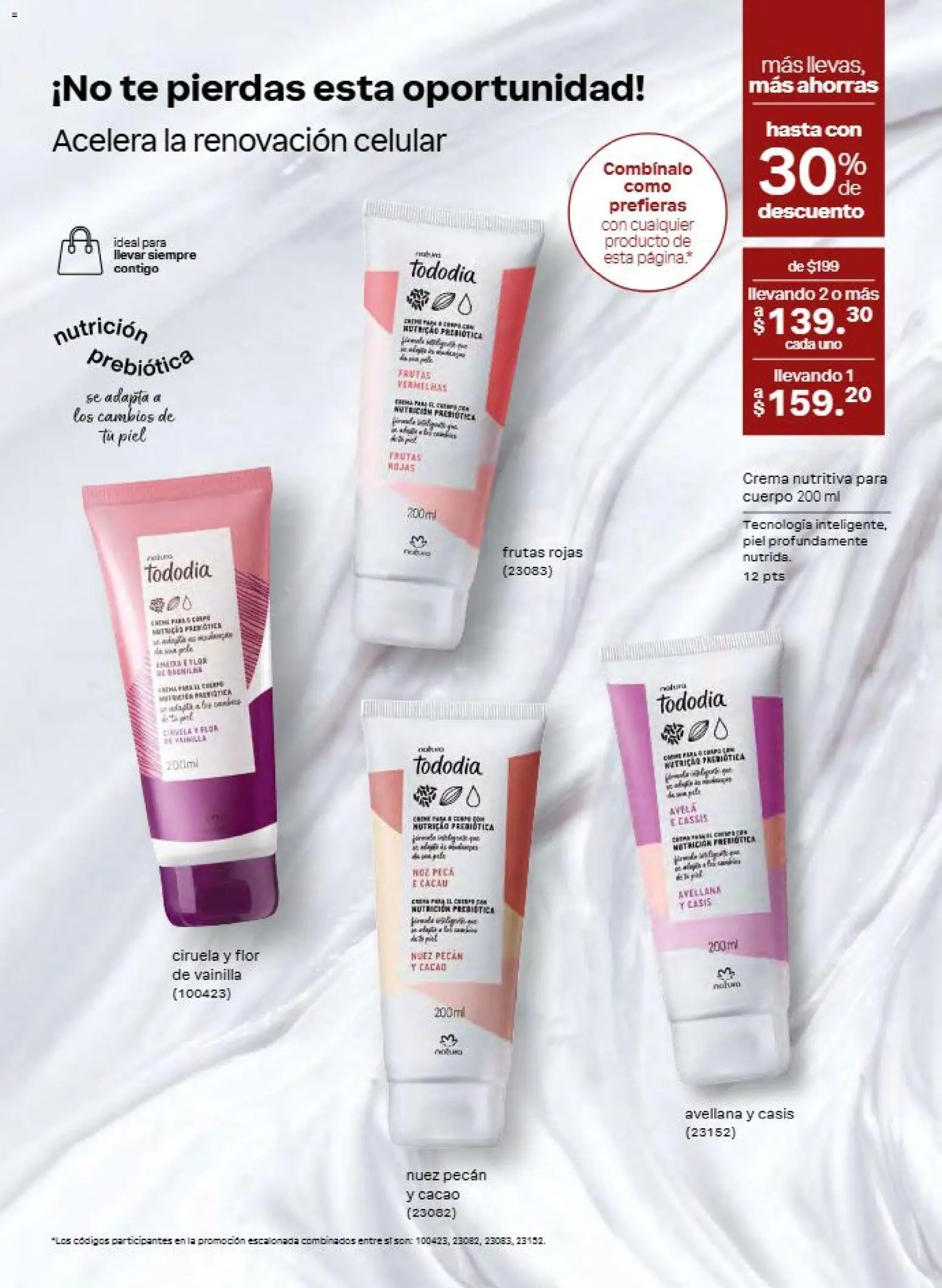 Nuevas ofertas de Natura válidas en toda la República Mexicana desde el 31/07/2026. ¡Encuentra las mejores ofertas en Natura campaña 12 2026! | Página: 100 | Productos: Vainilla, Nuez, Cacao, Té