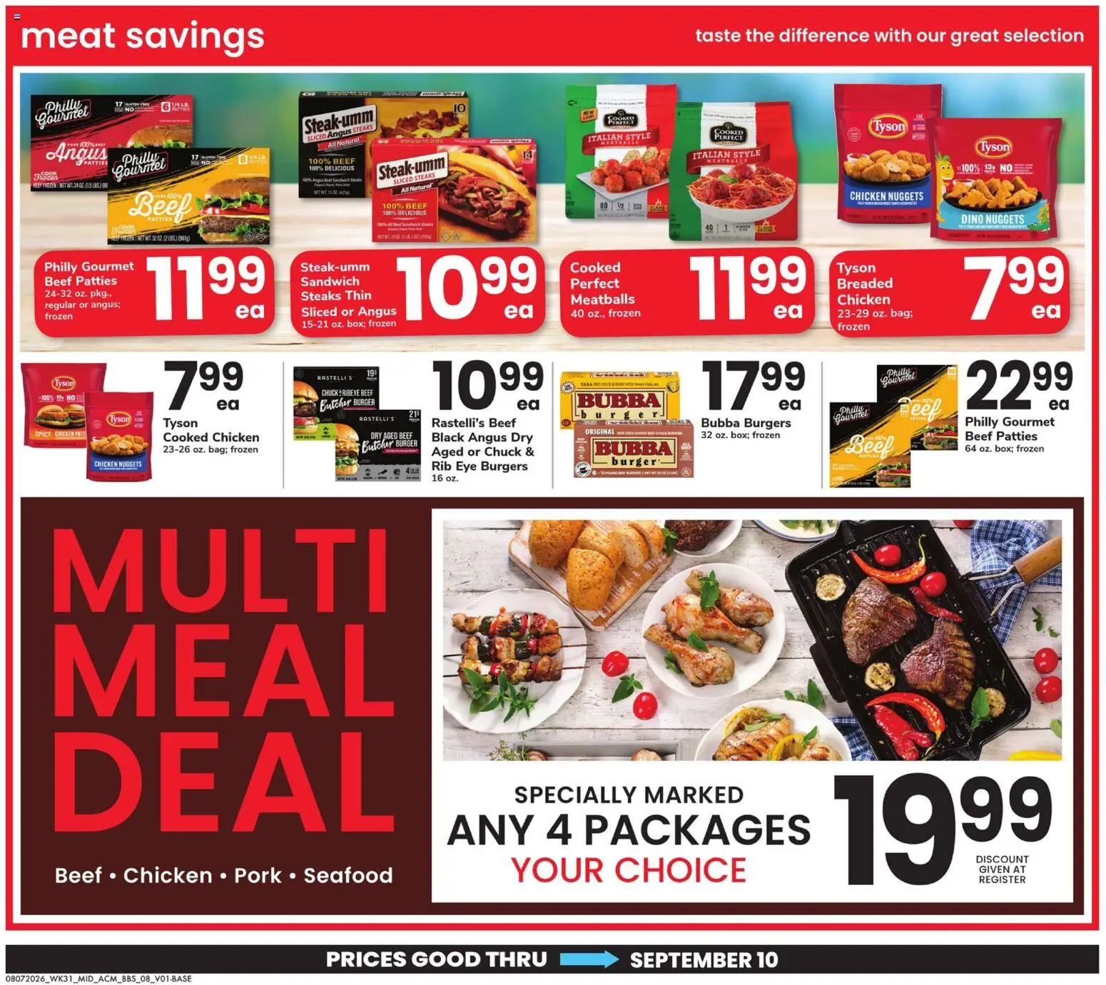 Acme Big Book of Savings - valid from 08/07/2026 | Page: 8 | Products: Meat, Chicken, Beef
