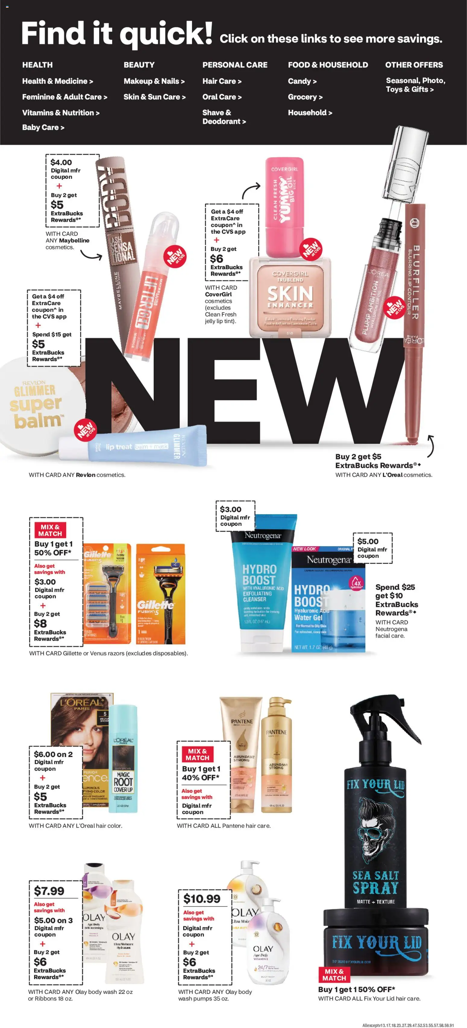 CVS Pharmacy Weekly Ad - valid from 08/30/2026 | Page: 3 | Products: Vitamin, Ribbons, Oil, Body Wash