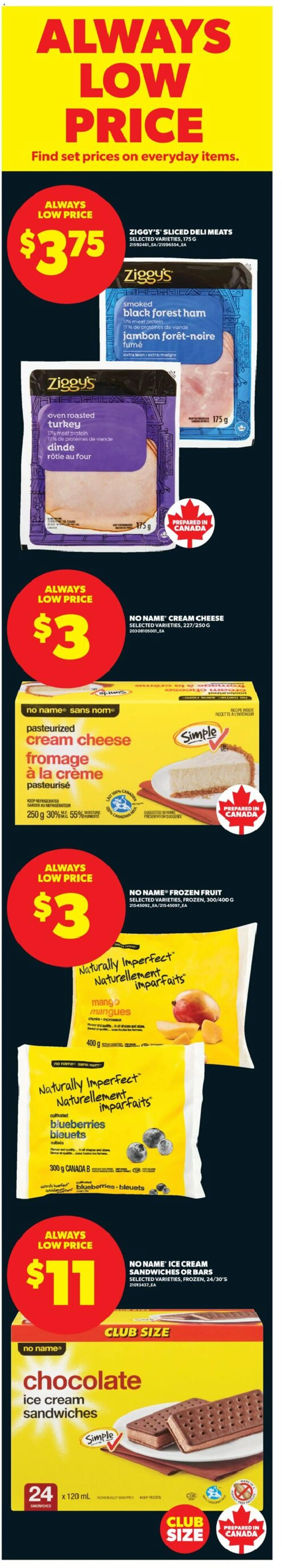 Real Canadian Superstore flyer valid from Aug 6, 2026 | Page: 4 | Products: Blueberries, Frozen fruit, Meat, Chocolate