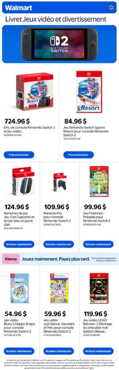 Preview of Walmart circulaire - Livret Jeux vidéo et divertissement from shop Walmart valid from Oct 15, 2026