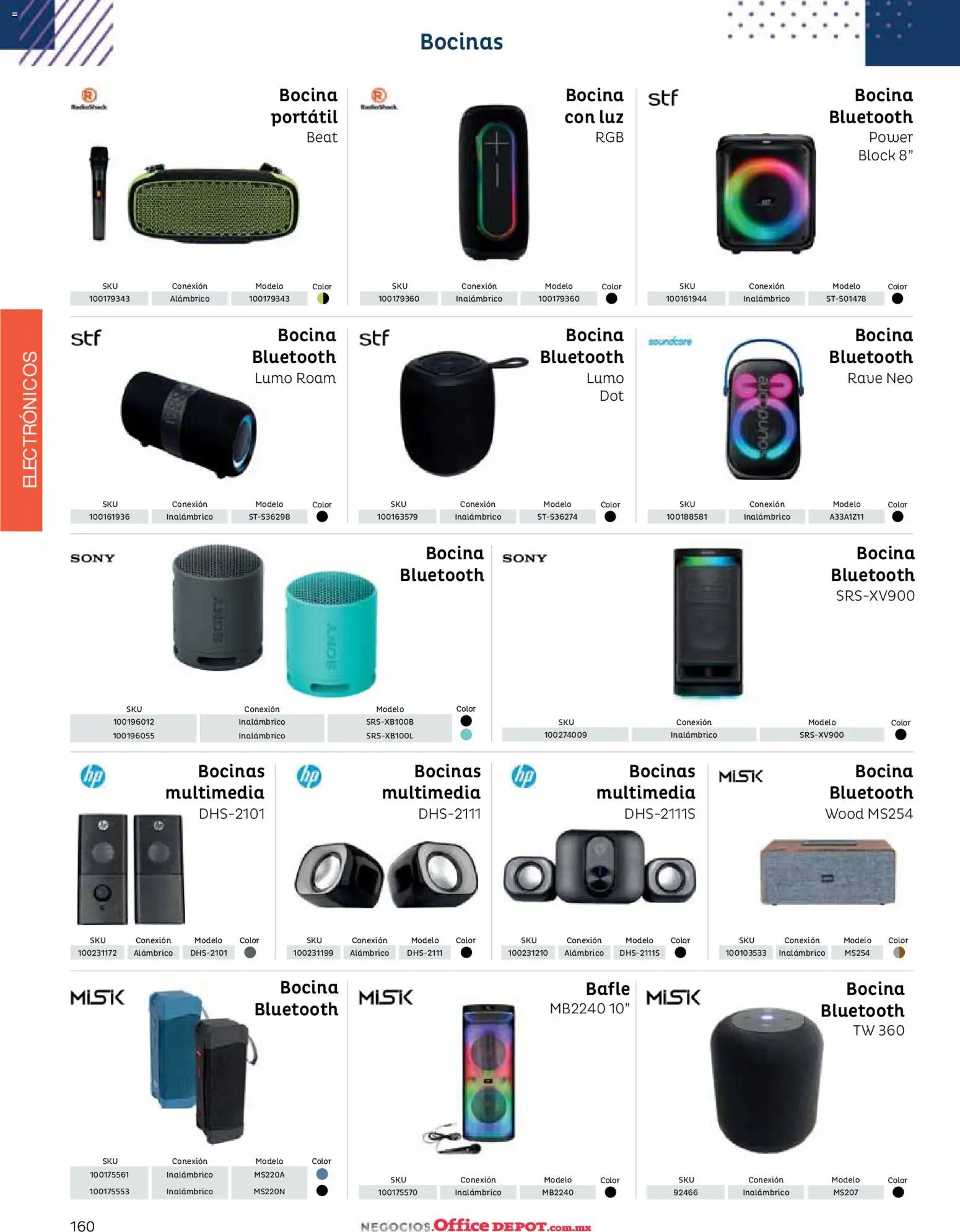 Nuevas ofertas de Office Depot válidas en toda la República Mexicana desde el 12.01.2026. ¡Encuentra las mejores ofertas en Office Depot catálogo 2026! | Página: 162 | Productos: Radio, Bocina